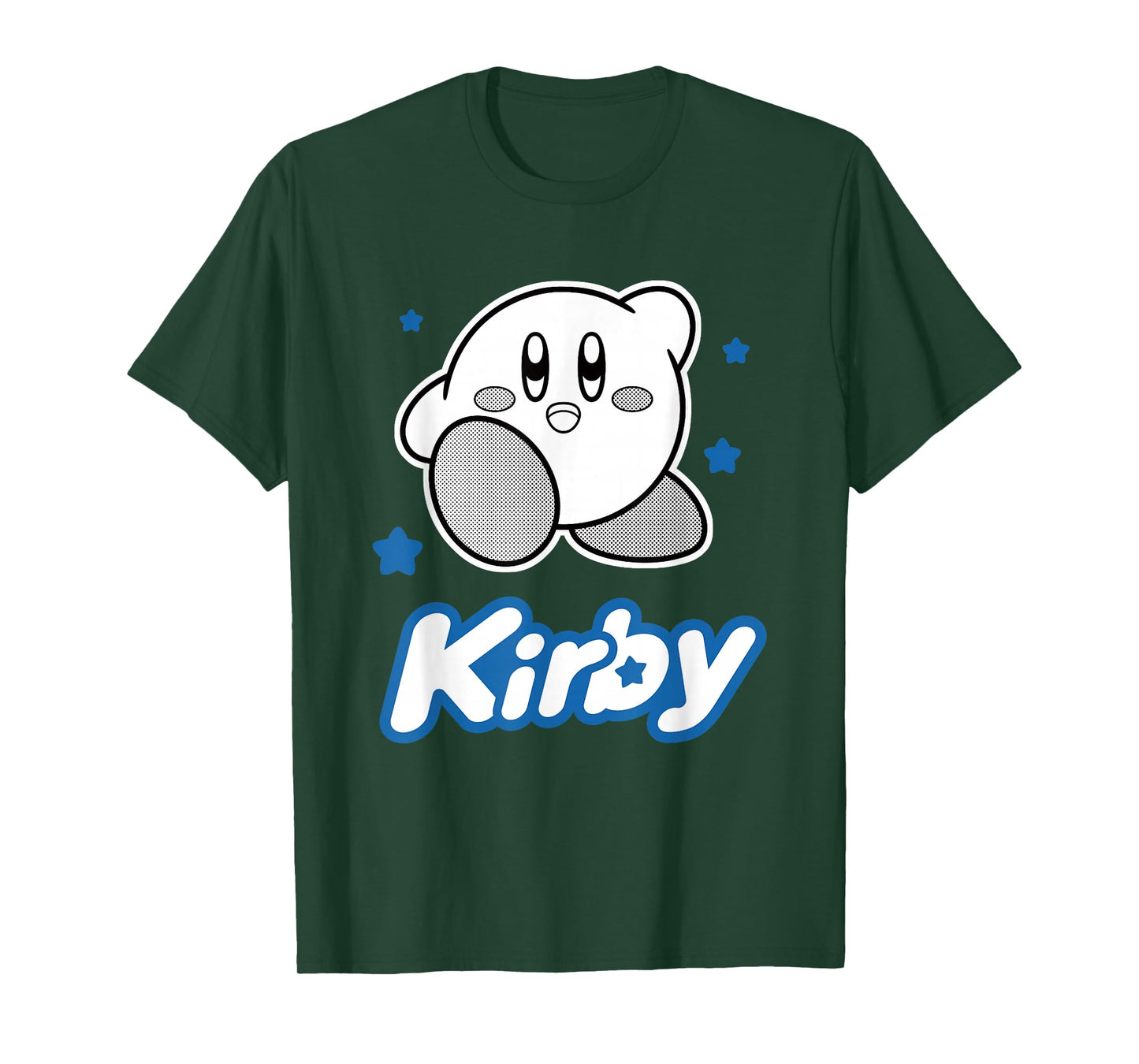 Kirby Blue Stars Big Character Portrait T-Shirt