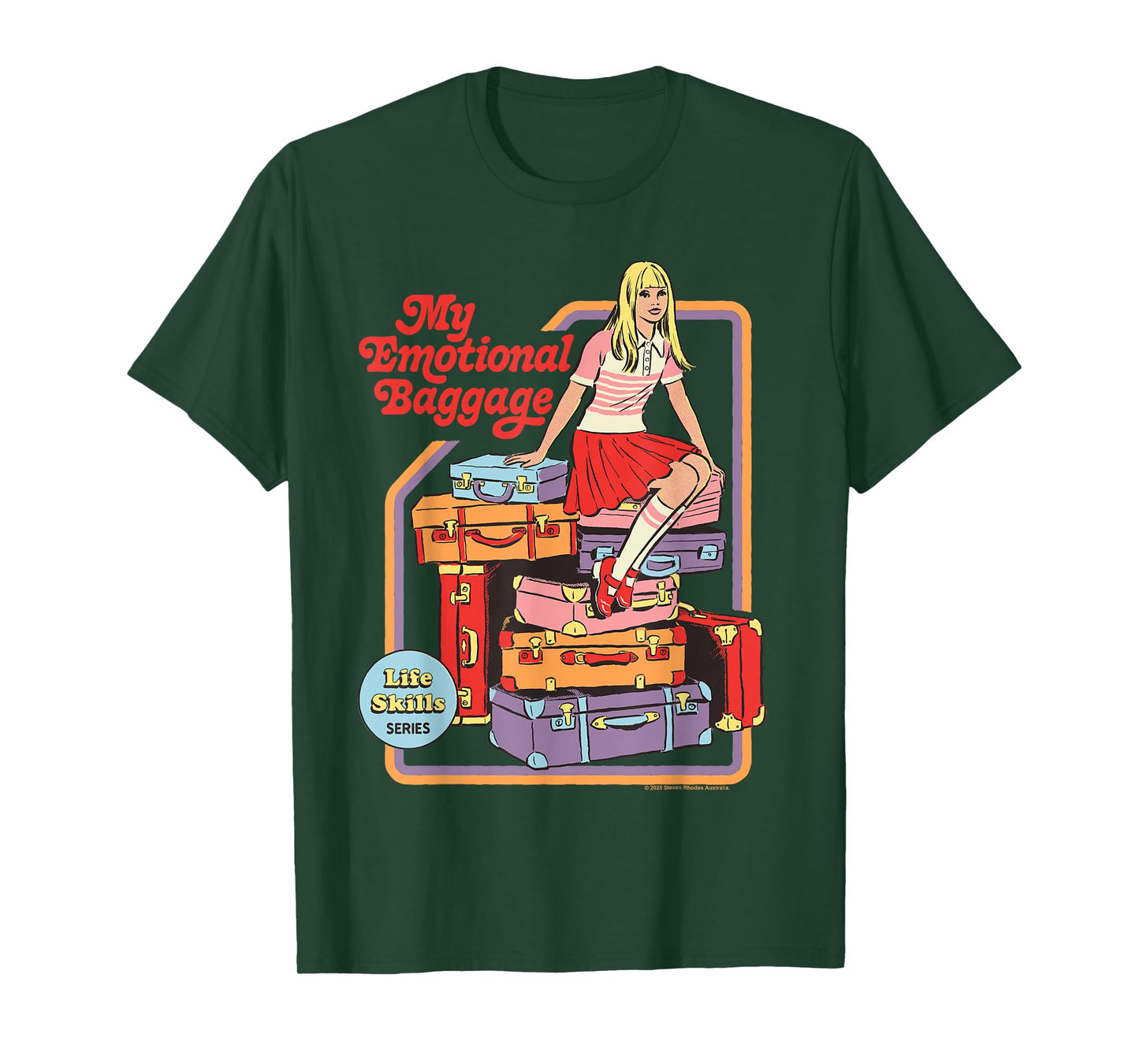 Emotional Baggage Sarcastic Retro Vintage Funny Adult Humor T-Shirt