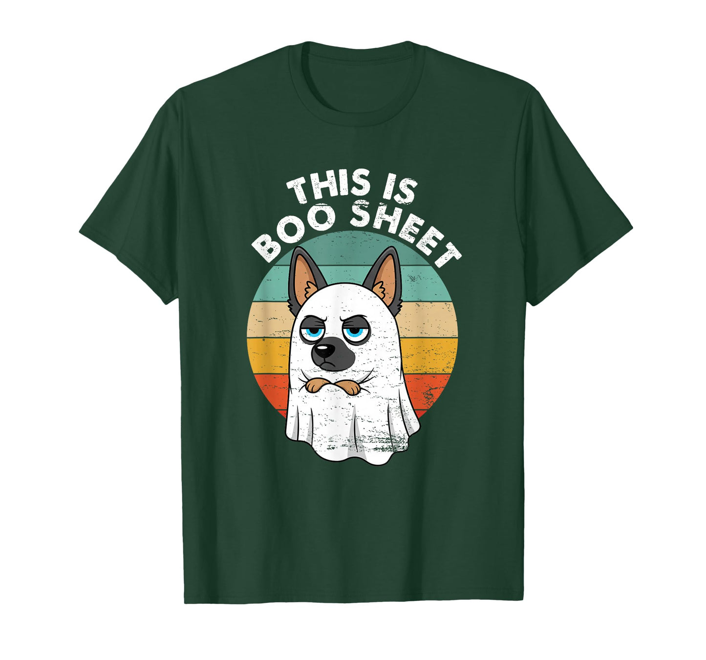 This is Boo Sheet German Shepherd Dog Retro Funny Dog T-Shirt