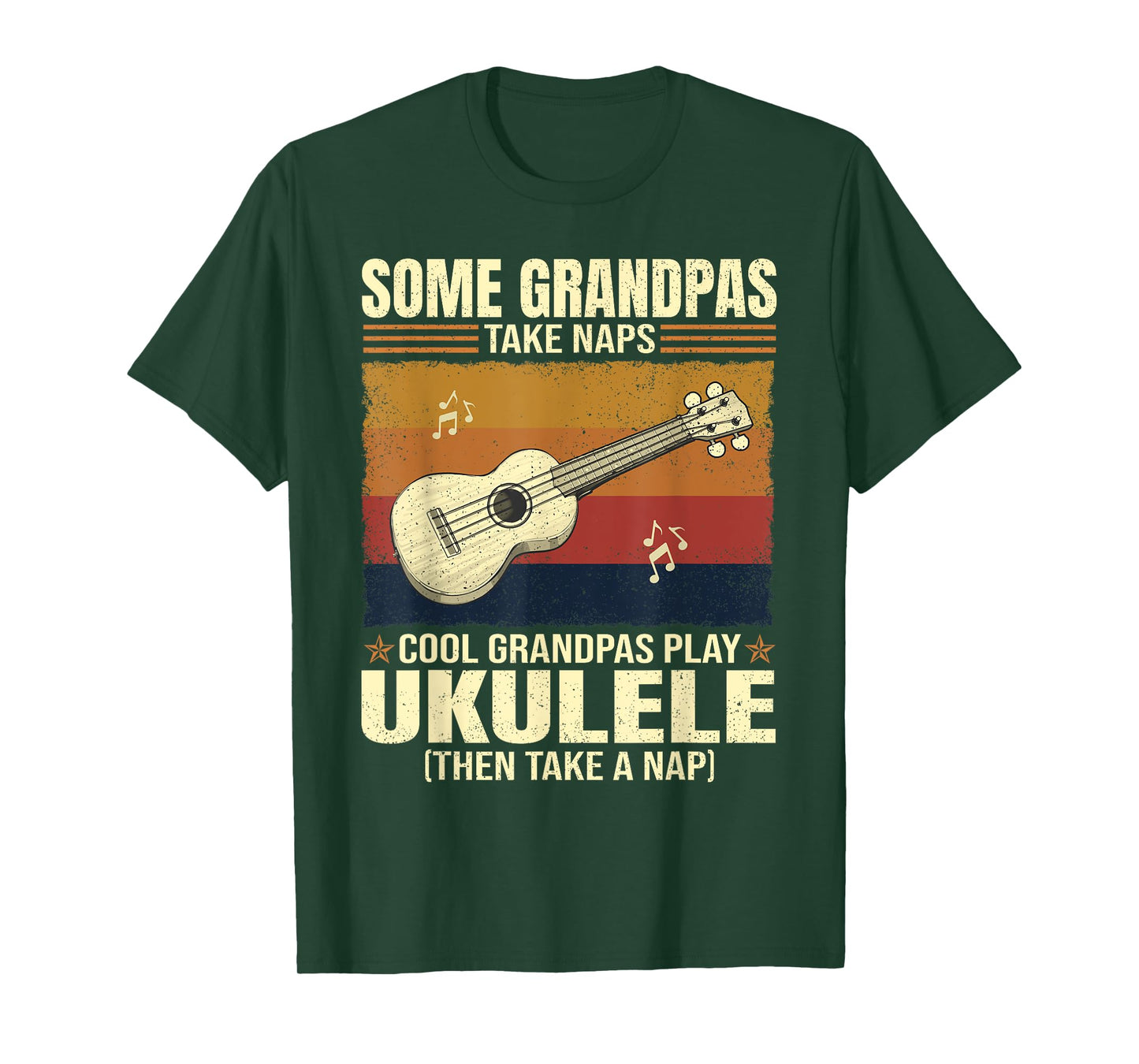 Some Grandpas Take Naps Cool Grandpas Play Ukulele T-Shirt