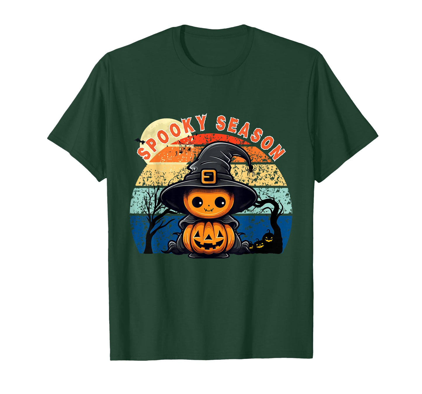 Spooky Season Pumpkin Witch Halloween Cute Silly T-Shirt