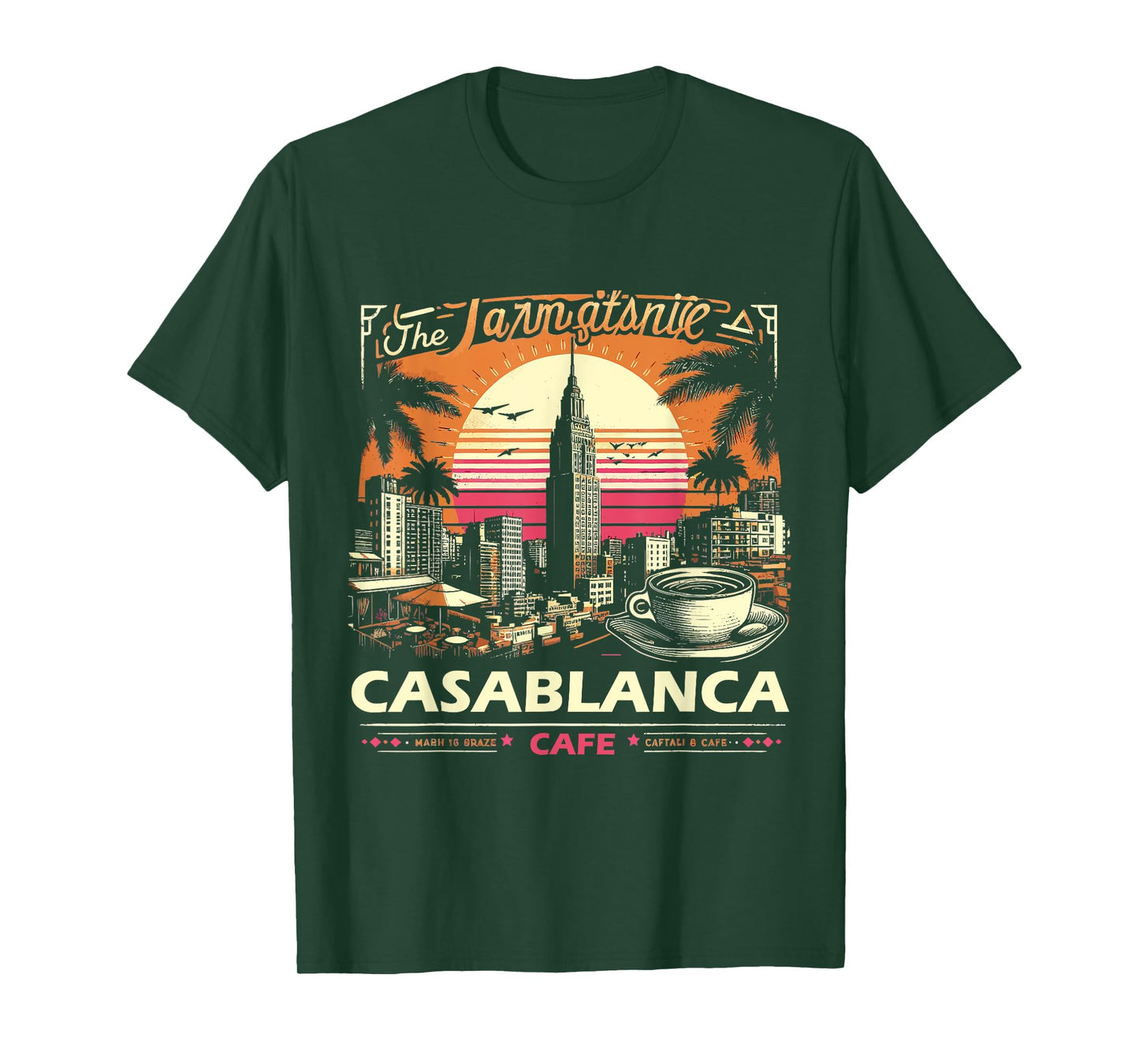 Vintage Casablanca Skyline Cafe T-Shirt