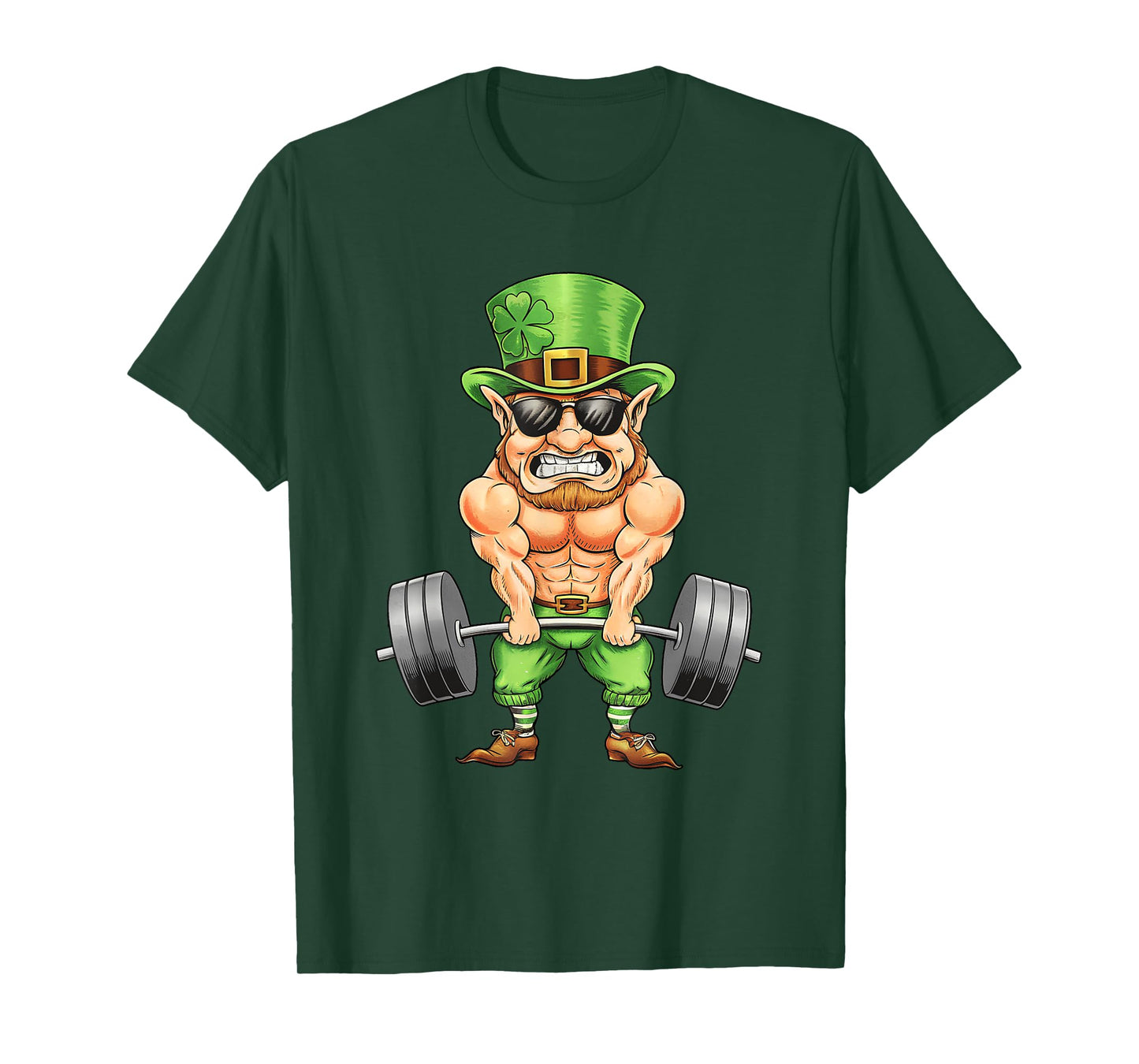 Workout Weightlifting St Patricks Day Saint Paddys Gym Mens T-Shirt