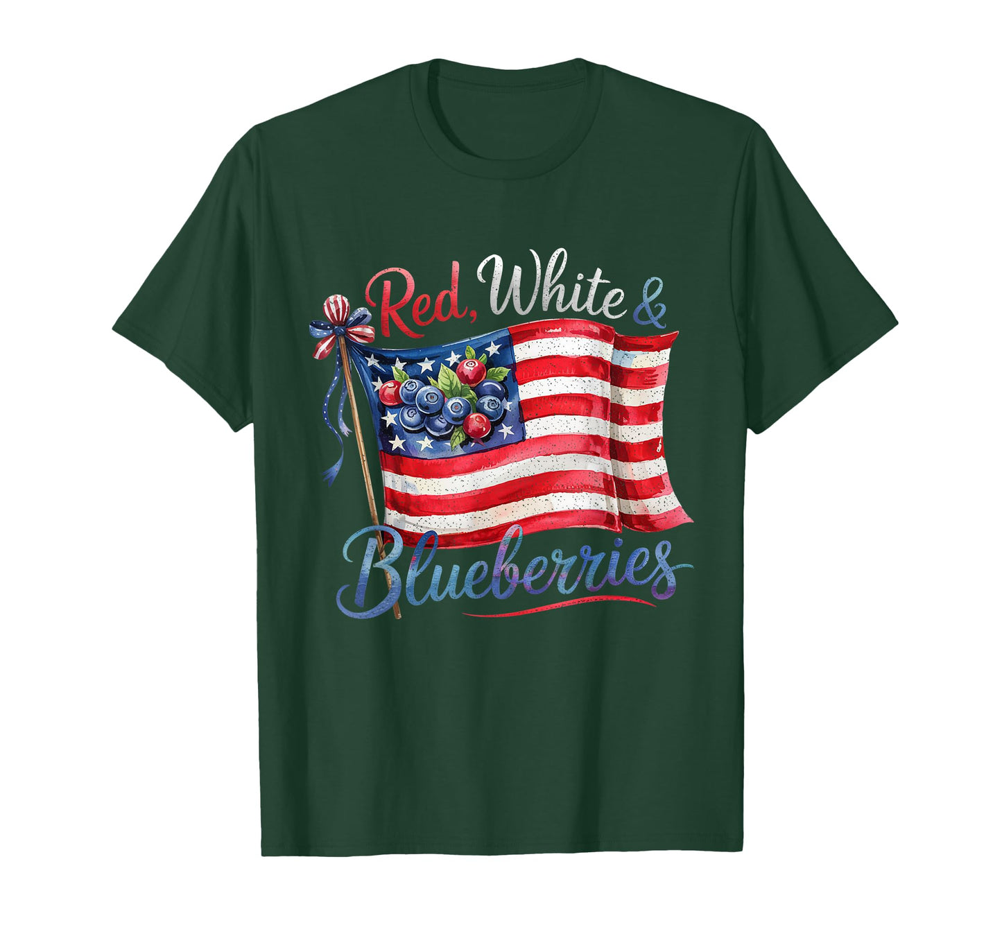 Funny Vintage Red, White and Blueberries Patriot T-Shirt