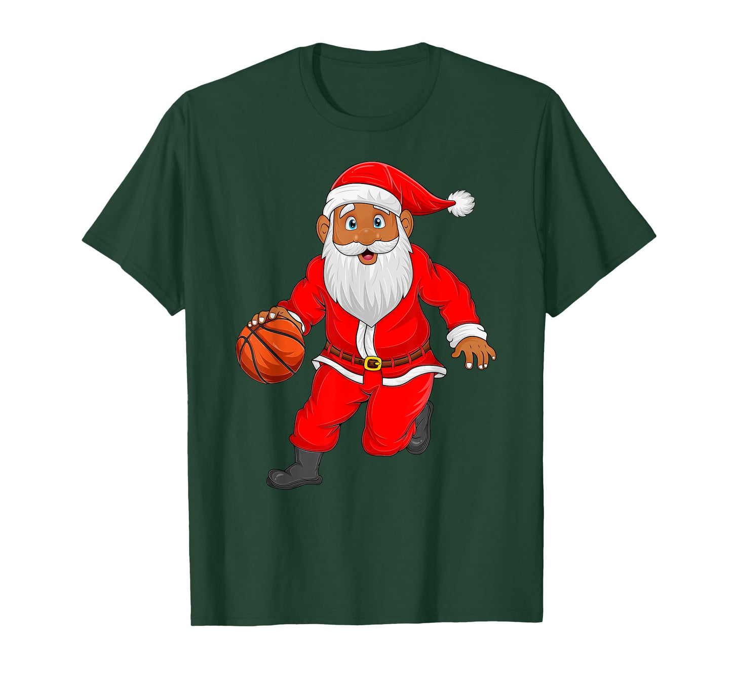 Basketball Player Santa Christmas Pajamas Funny Xmas T-Shirt