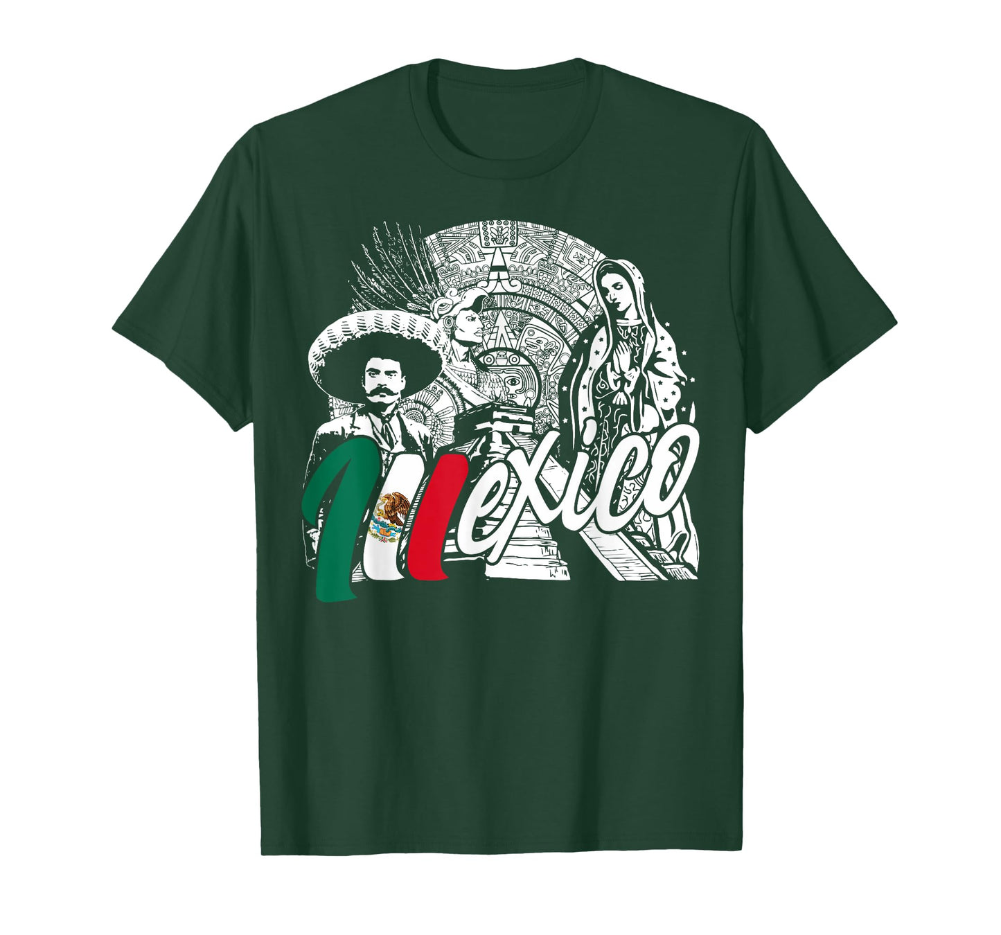 Mexico - Mexican Pride - Virgen de Guadalupe And History T-Shirt