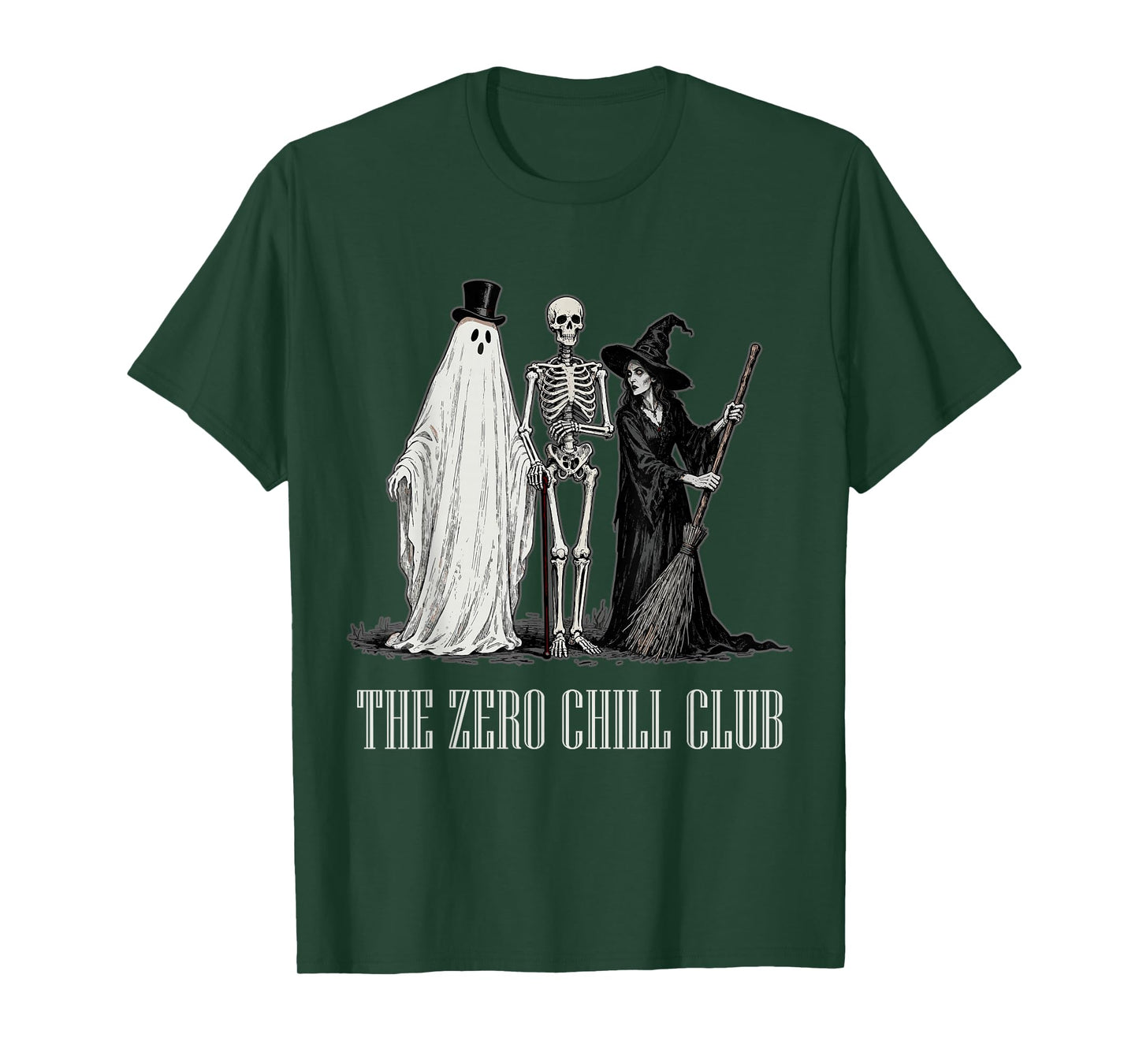 Gothmas Halloween Christmas Gothic Academia Zero Chill Club T-Shirt