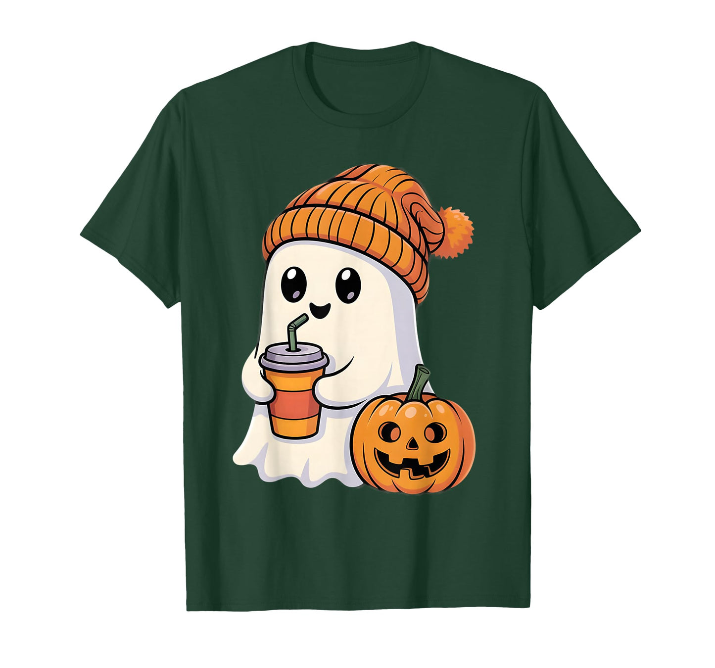 Halloween Costume Ghost Drinking Pumpkin Men Women Gifts T-Shirt