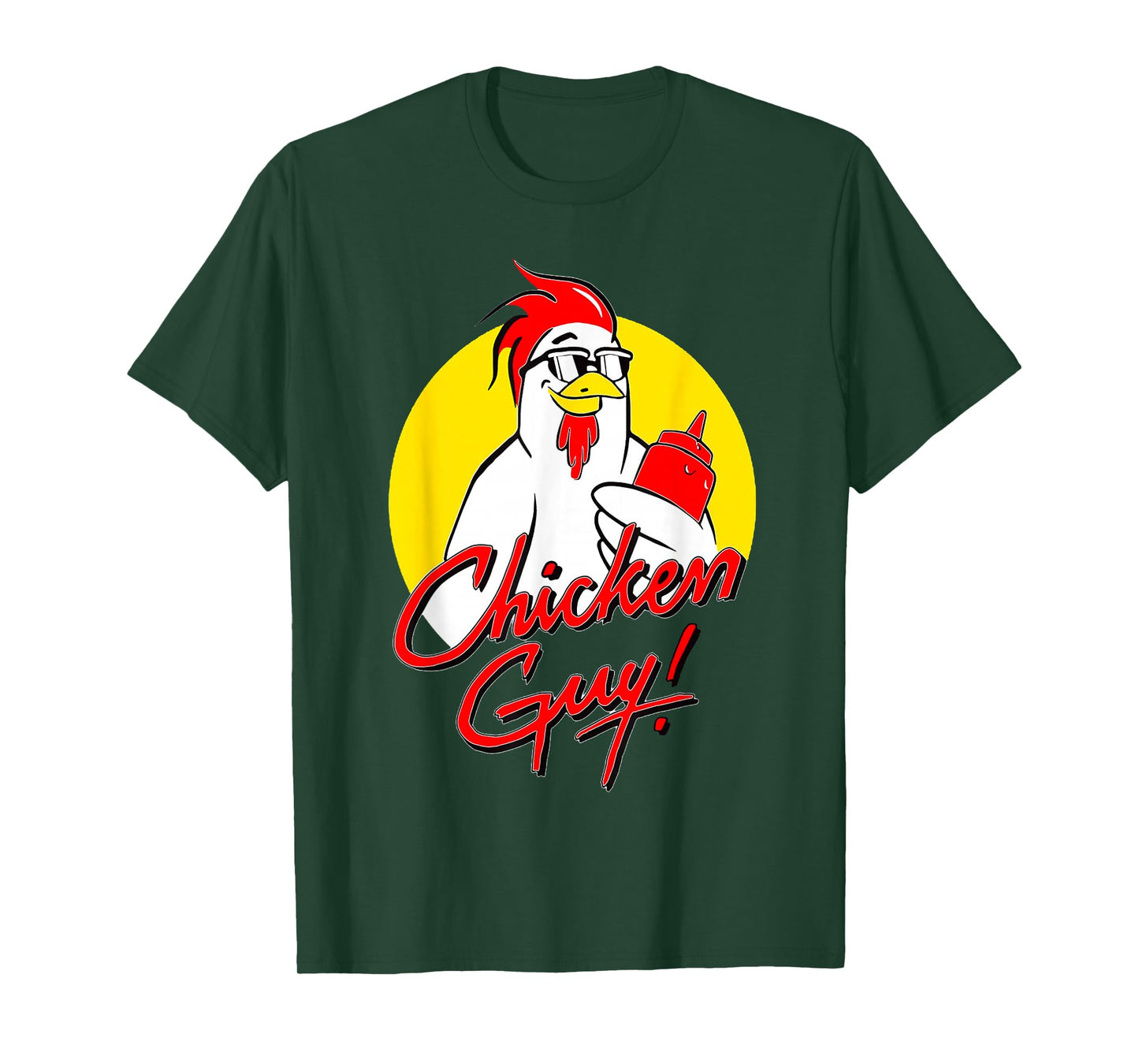 Funny Animal Meme Chicken Guy Cute Retro Basic T-Shirt
