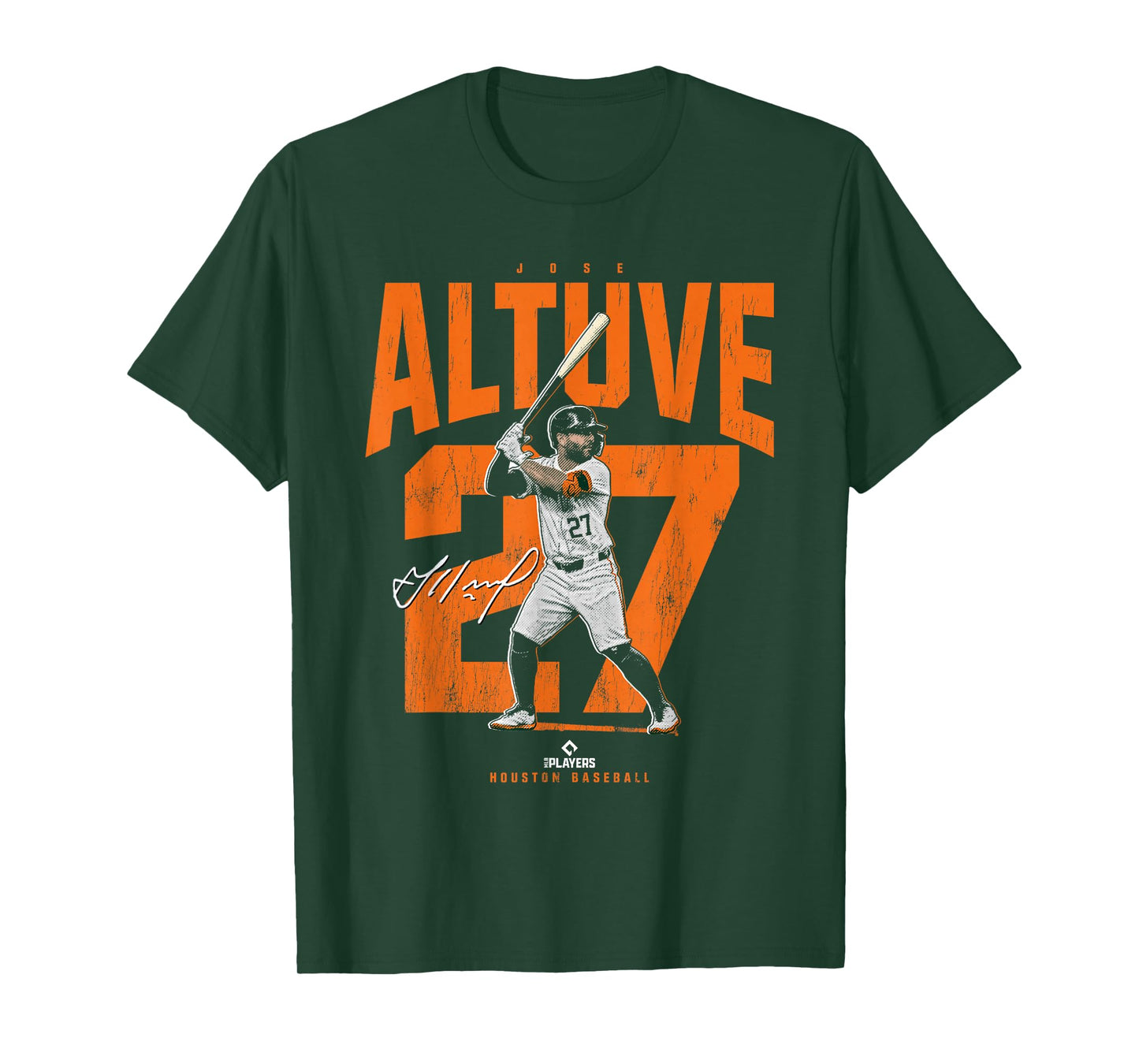 License Champs | Jose Altuve Houston Baseball Player Novelty T-Shirt - Blue, Unisex-Adult, Small, Short Sleeve