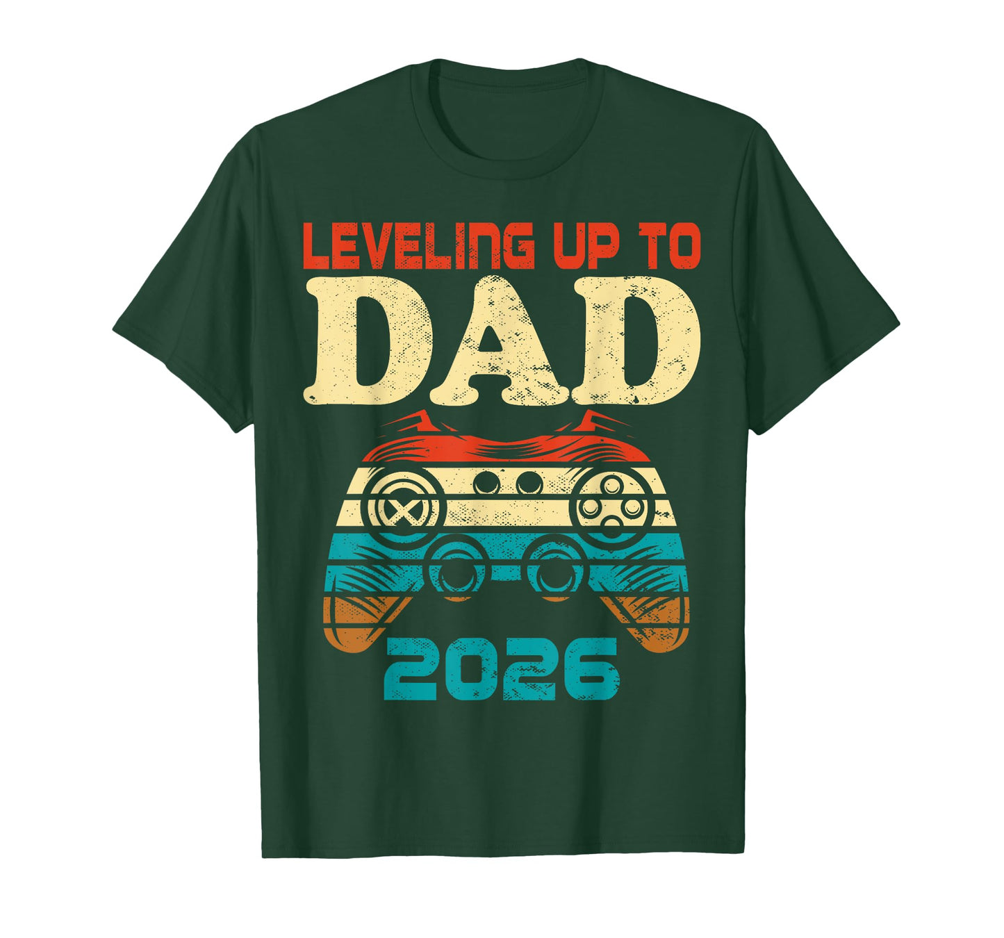 Retro Leveling Up To Daddy Again 2026 Promoted To Dad T-Shirt
