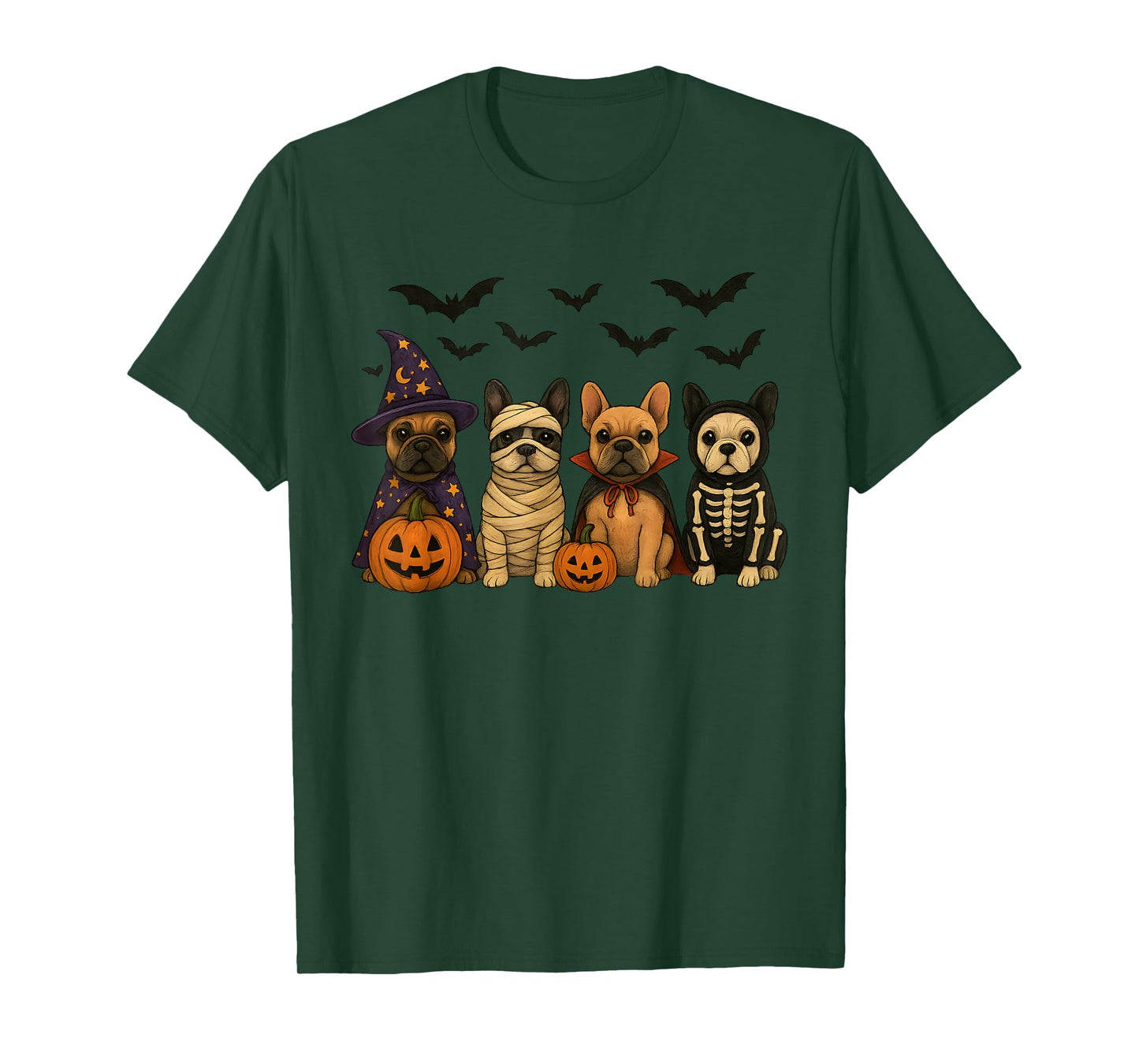 Mummy French Bulldog Halloween French Bulldog Witch Dog Mom T-Shirt