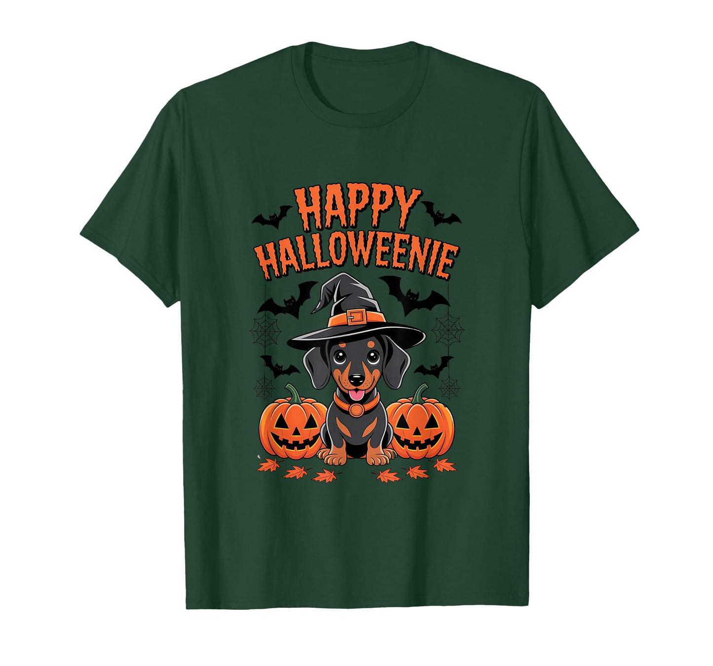 Happy Halloweenie Dachshund Witch T-Shirt