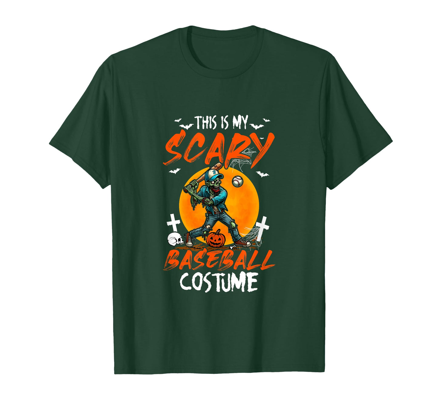 My Scary Baseball Costume Halloween Player Matching Team T-Shirt