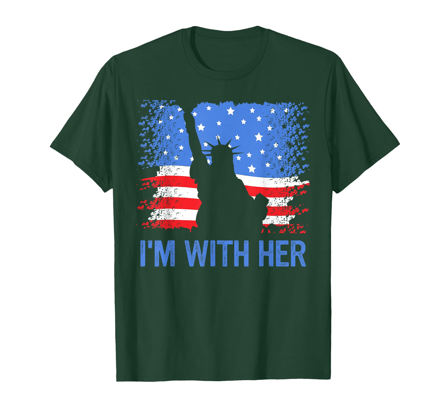 4th of July I'm With Her USA American Flag T-Shirt