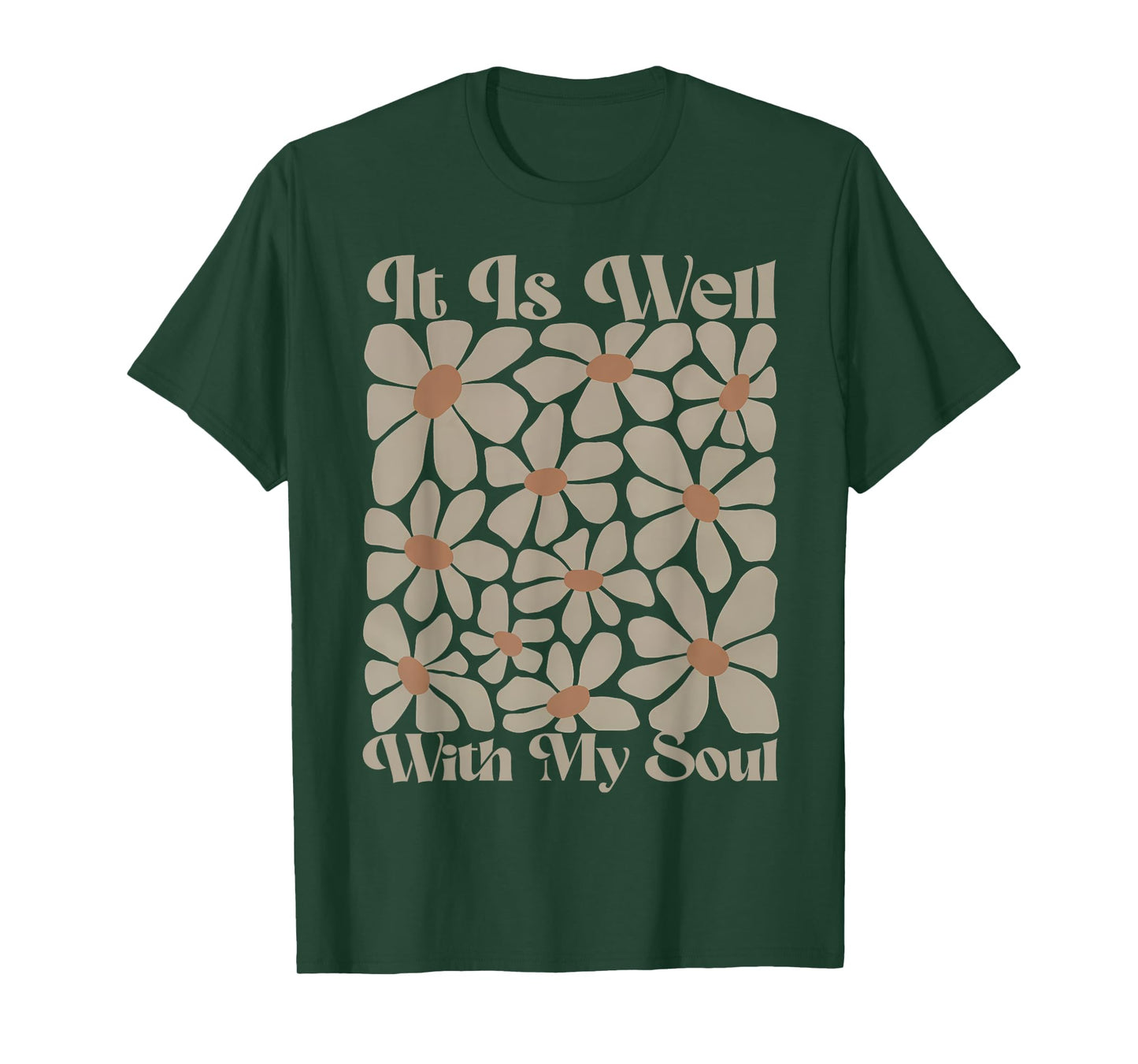 It Is Well With My Soul Vintage Floral Christian Religious T-Shirt