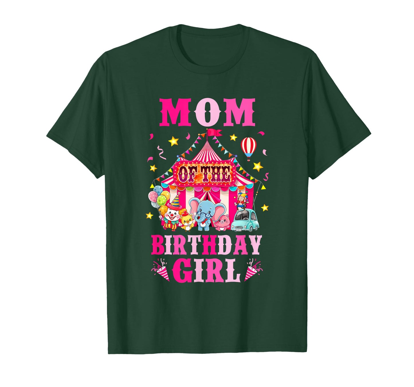 Mom Of The Birthday Girl Circus Carnival Family Party T-Shirt