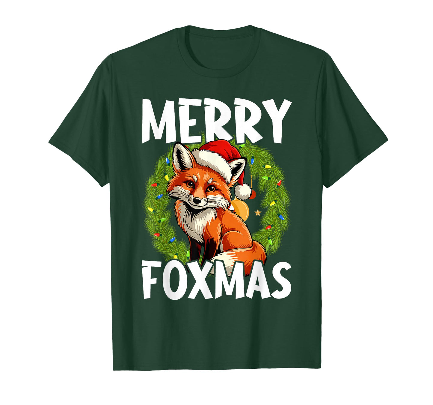 Cute Santa Fox Xmas Merry Foxmas T-Shirt