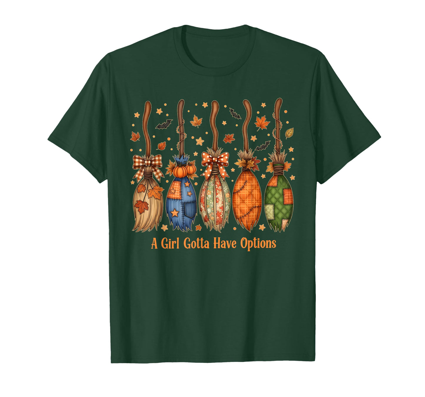 Vintage A Girl Gotta Have Options Halloween Witches Witch T-Shirt