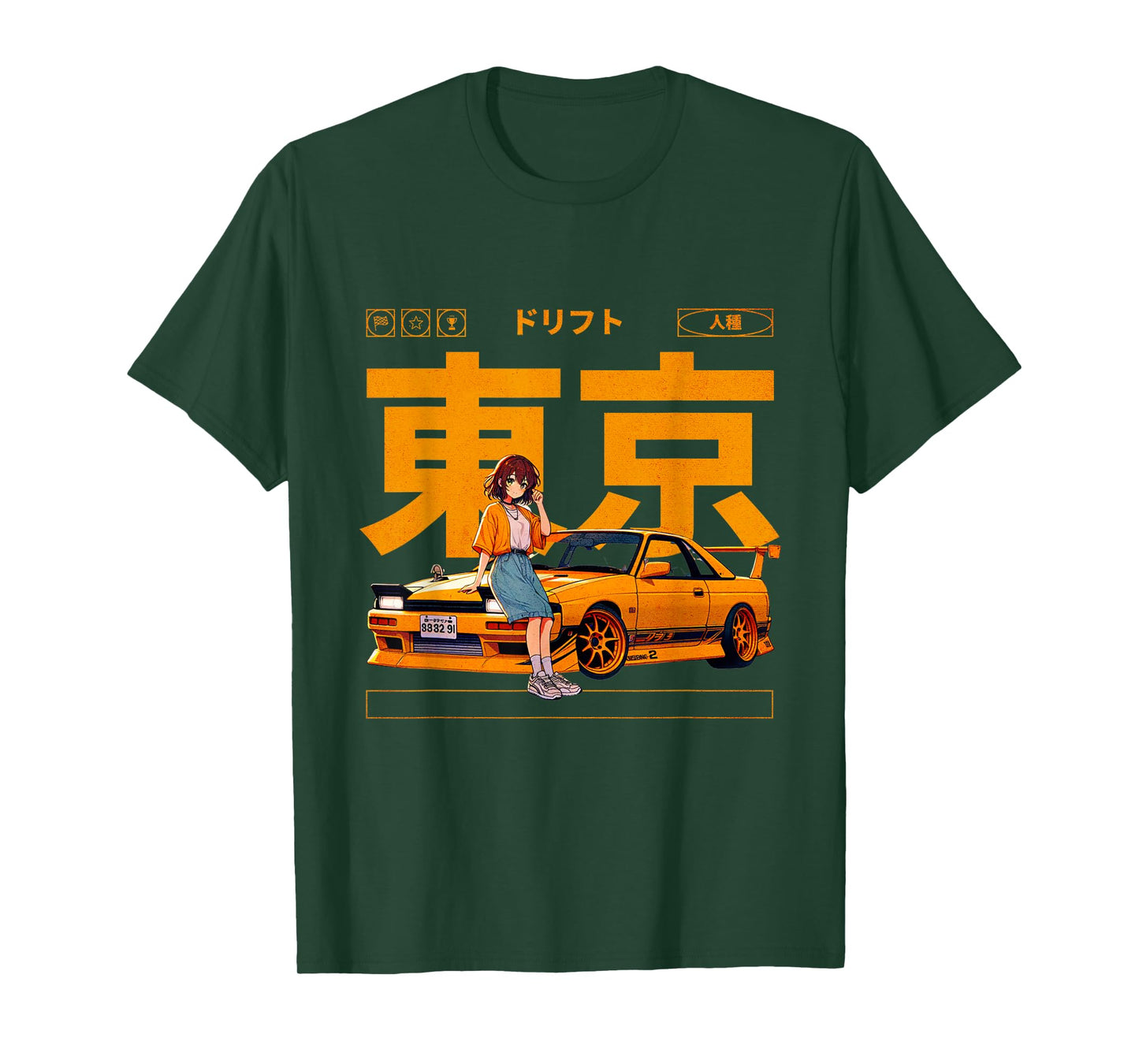 JDM Tokyo Japan Drift Race Car Tuning Retro Vintage Graphic T-Shirt