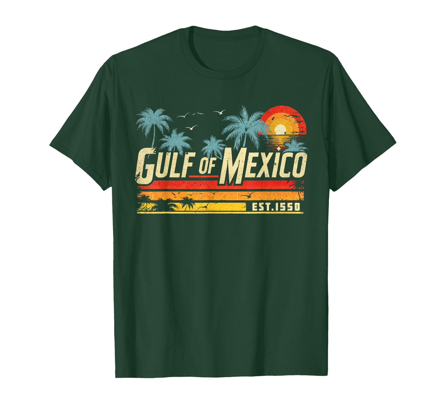 Gulf of Mexico Retro Vintage Beach T-Shirt