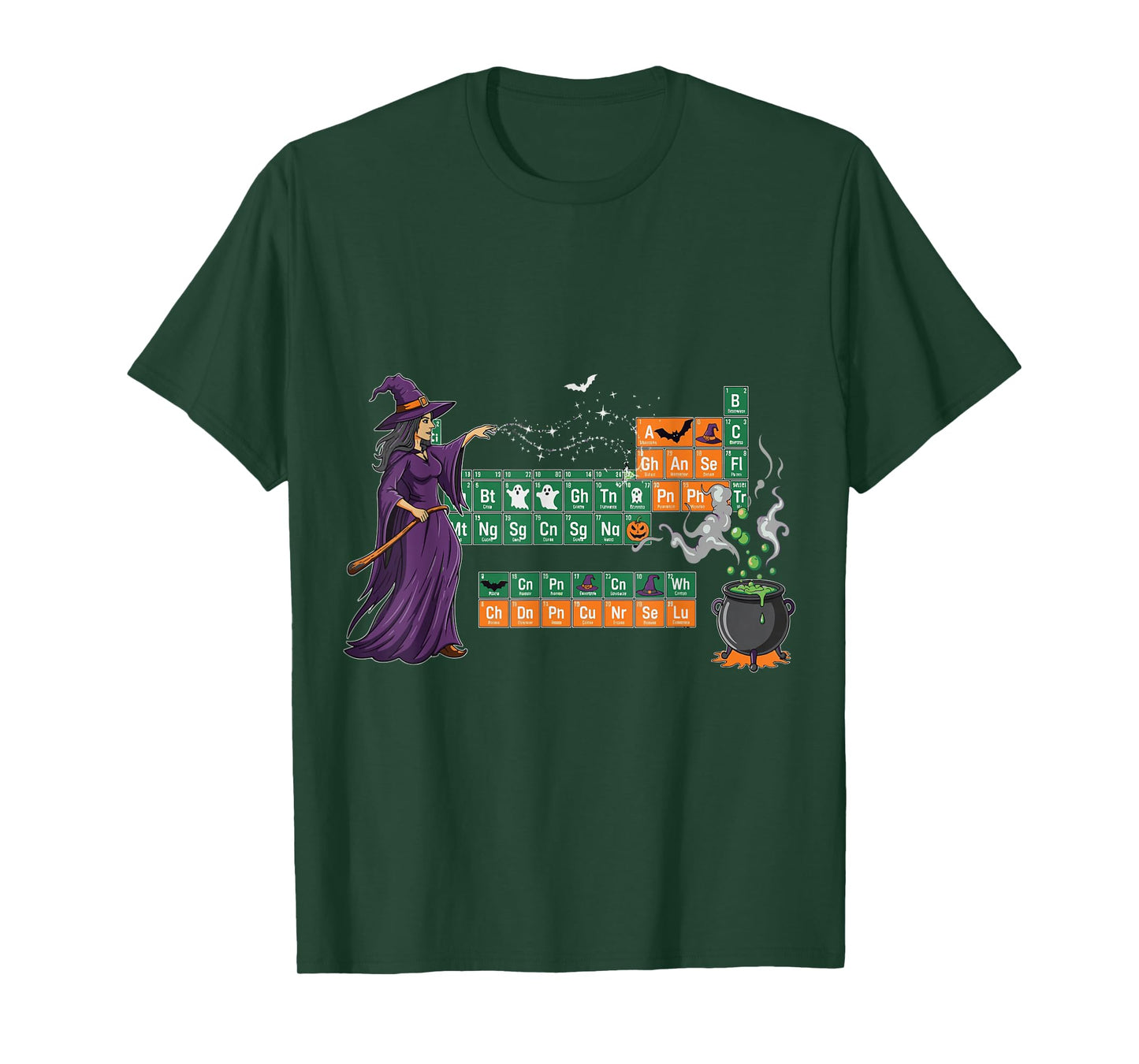 Enchanting Witch and Potion Themed Periodic Table T-Shirt
