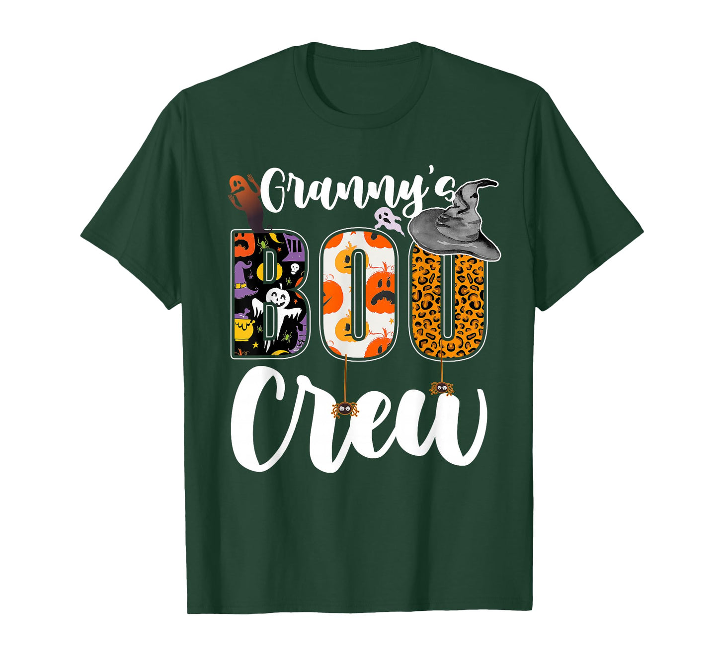 Granny's Boo Crew Halloween Grandma Grandkids Matching T-Shirt