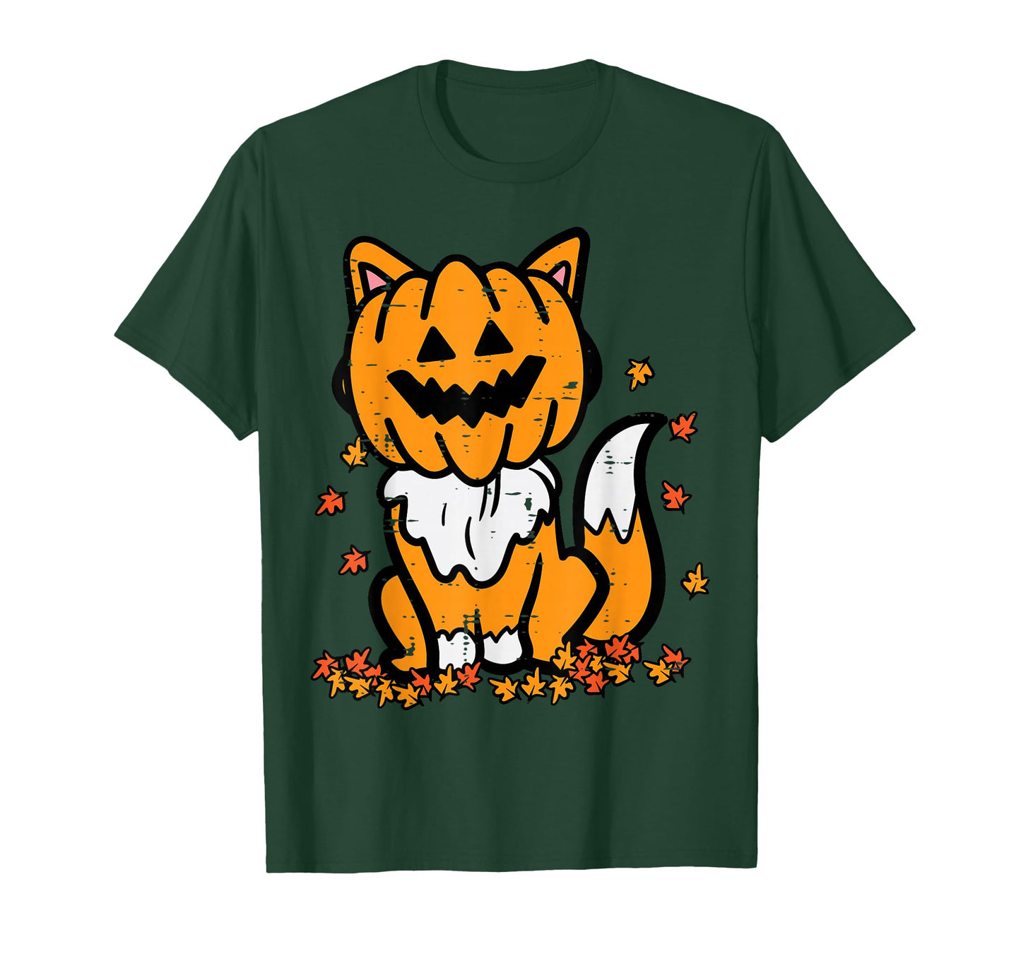 Halloween Fox Pumpkin Fall Autumn Costume Kids Women Men T-Shirt