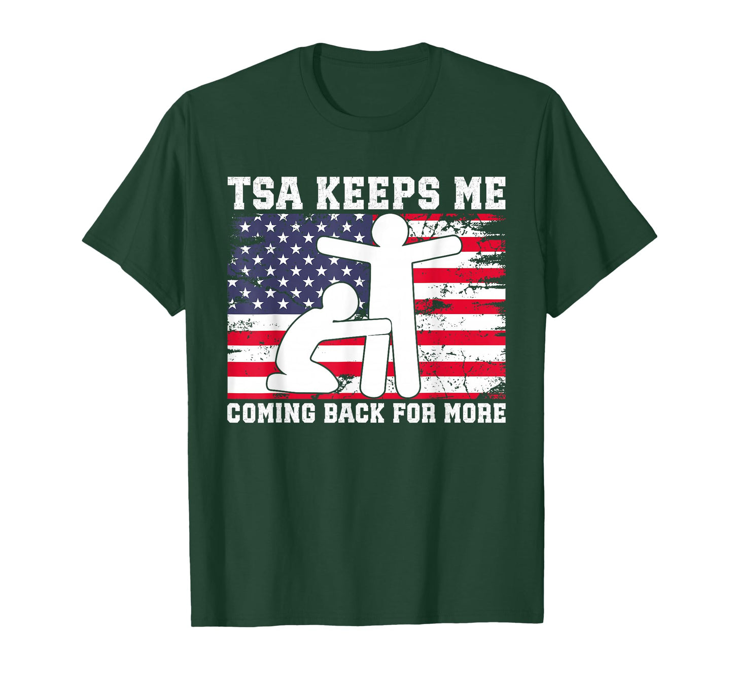 It Is Not Gay If It Is TSA Security Vintage USA Flag T-Shirt