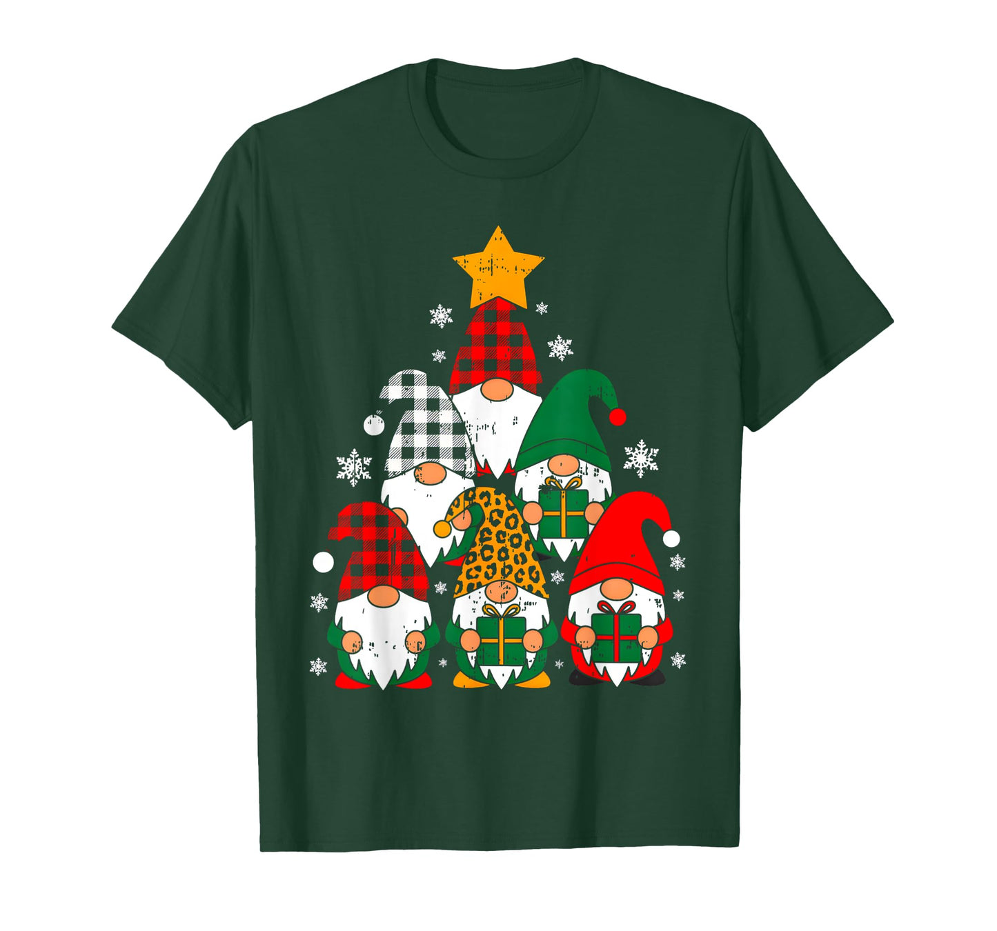 Gnomes Christmas Tree Funny Xmas Holidays Men Women Kids T-Shirt