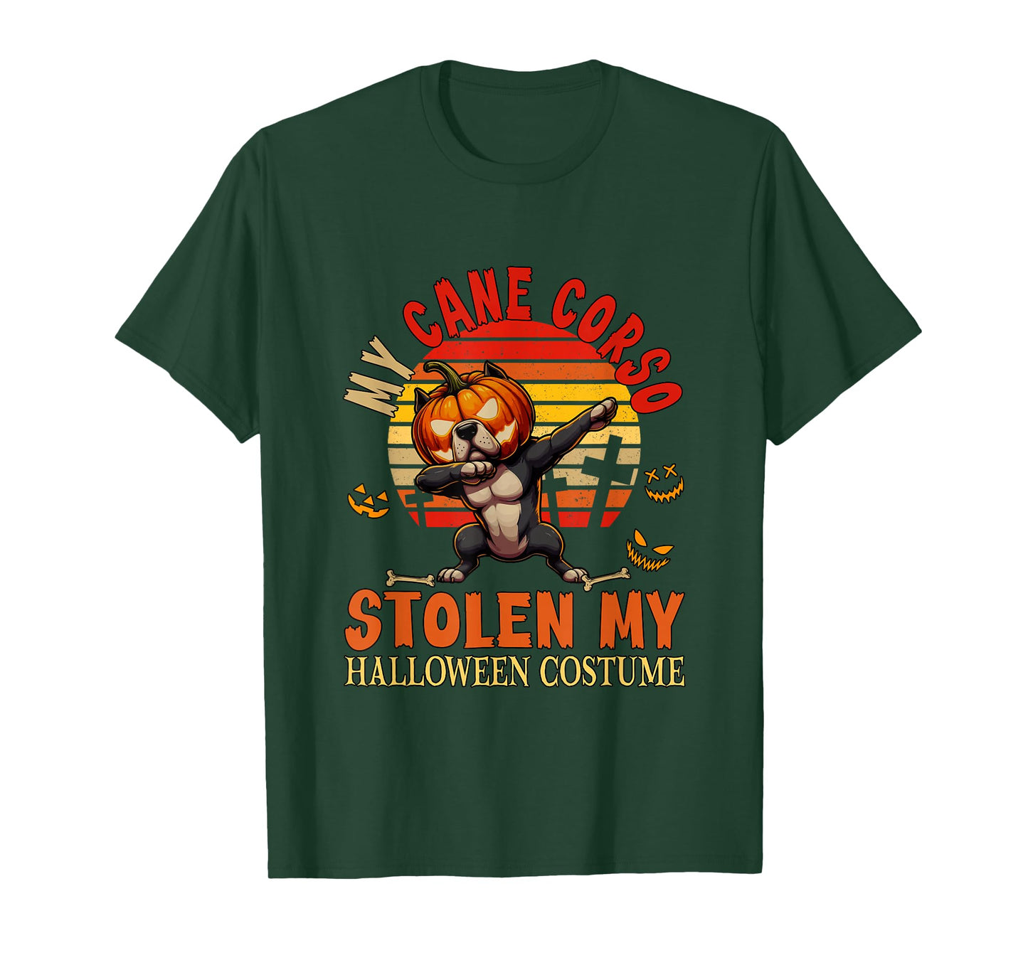Cane Corso Stolen My Halloween Costume Dog Carved Pumpkin T-Shirt