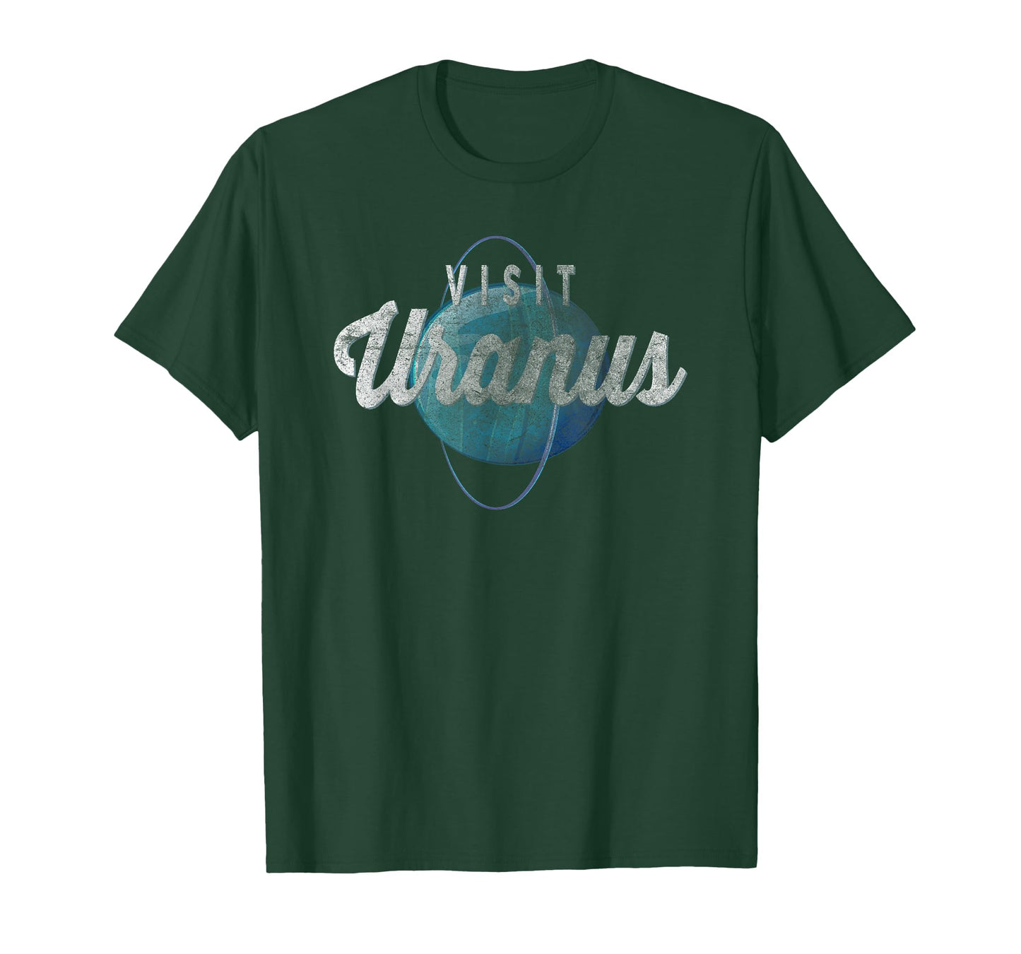 Visit Uranus Funny Vintage Retro Space Science T-Shirt