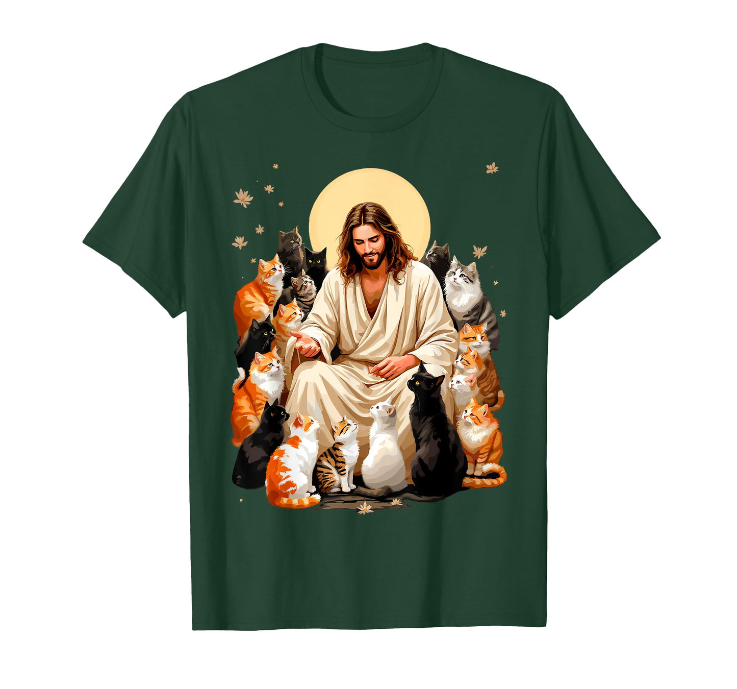 Cats & Jesus Christ Tee Kitty Lover Bible Reader Christian T-Shirt