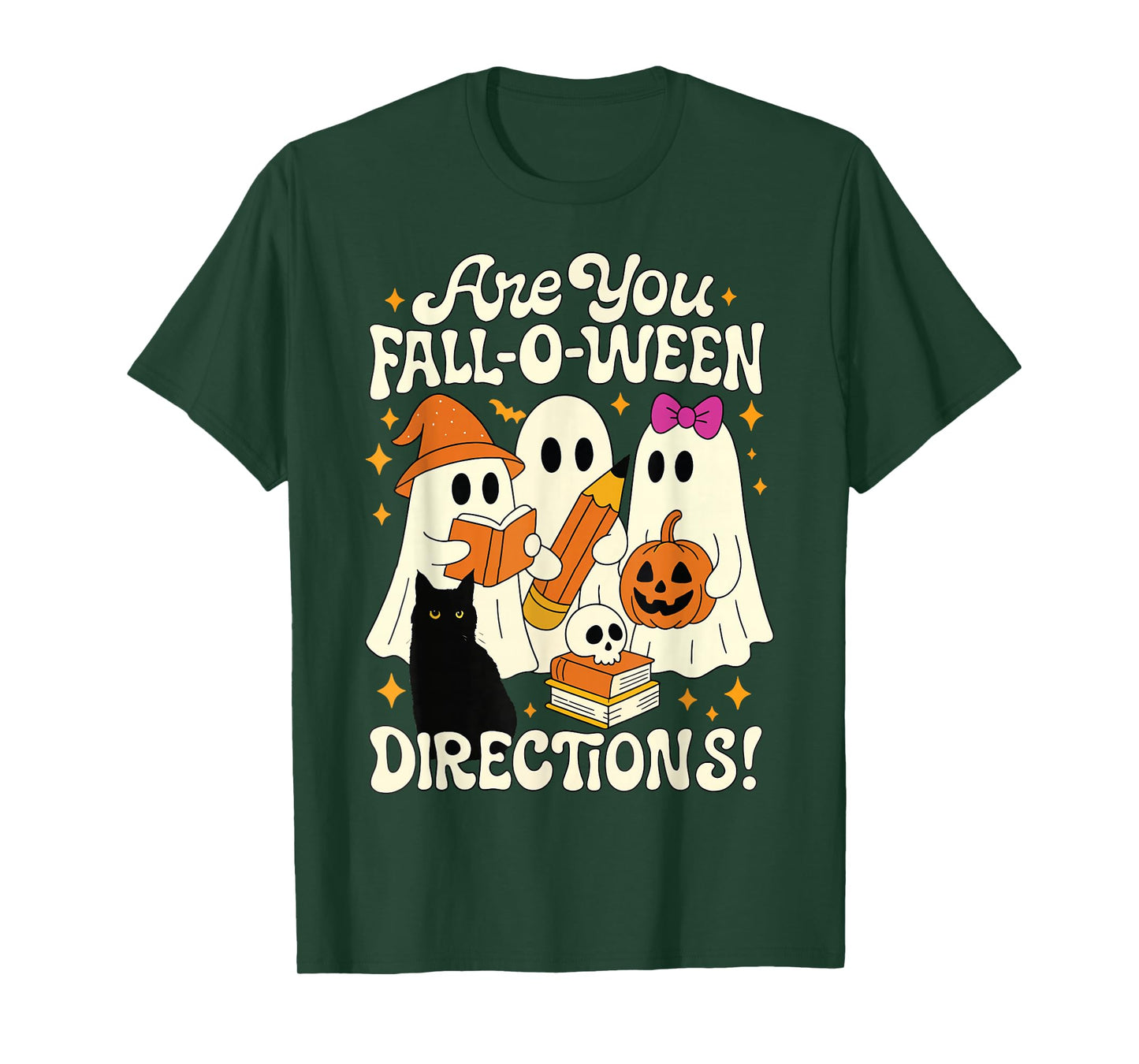 Halloween Funny are You Fall O Ween Directions Teacher Ghost T-Shirt
