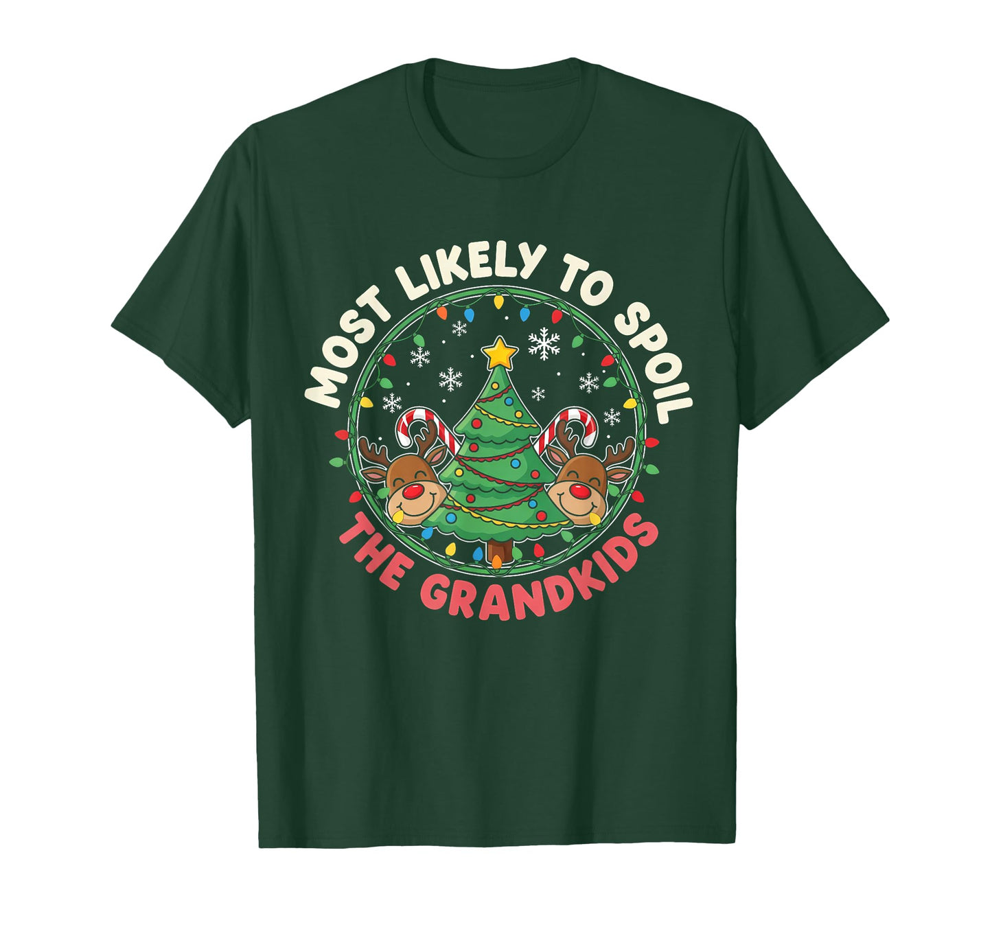 Most Likely to Spoil The Grandkids Christmas Party Men Women T-Shirt