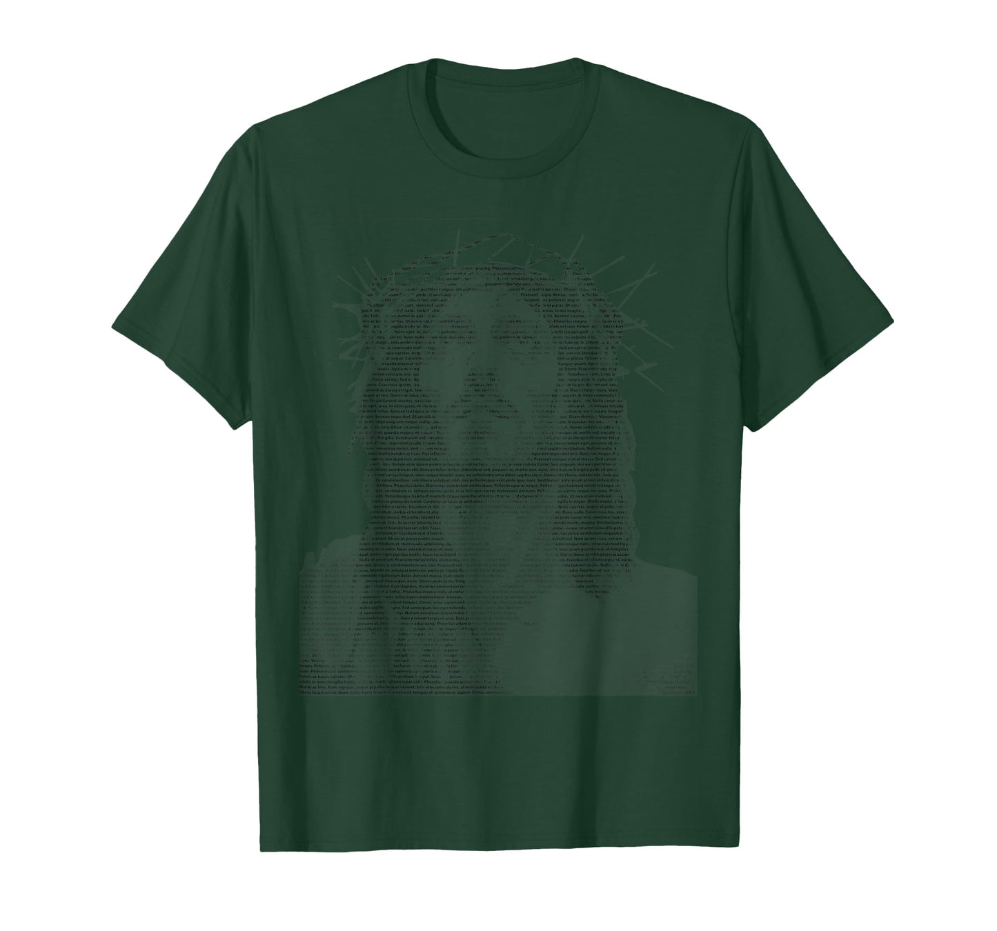 Jesus Christ Face Text Art T-Shirt