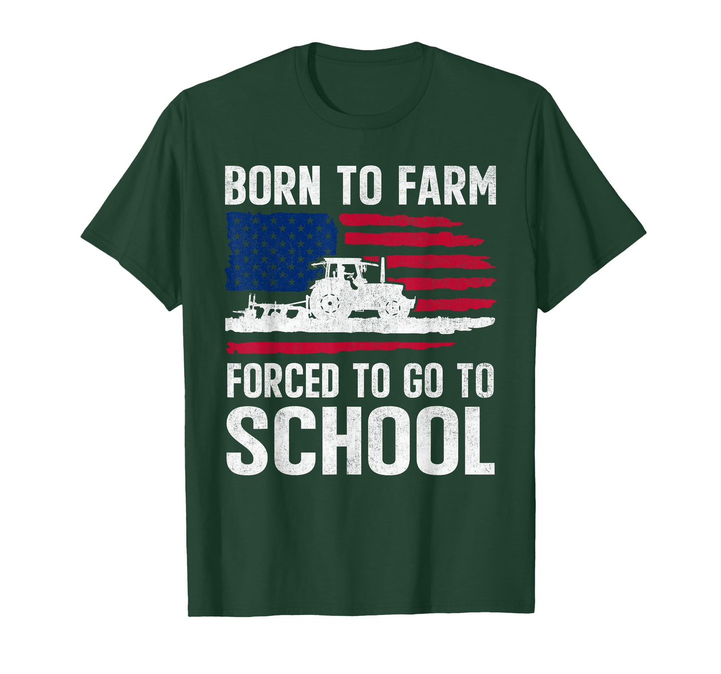 Born To Farm Forced To Go To School Farmer Back to School T-Shirt