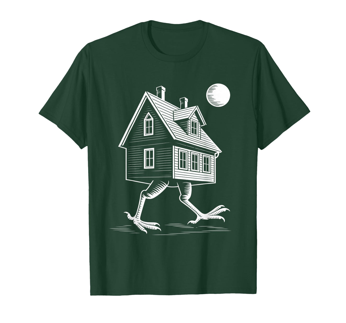 Slavic Folklore Baba Yaga Walking House On Chicken Legs T-Shirt