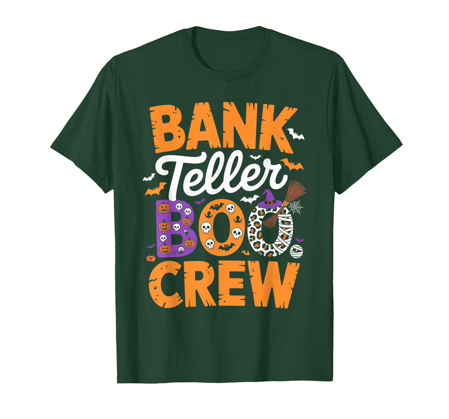 Bank Teller Boo Crew Halloween Matching Spooky Outfit T-Shirt