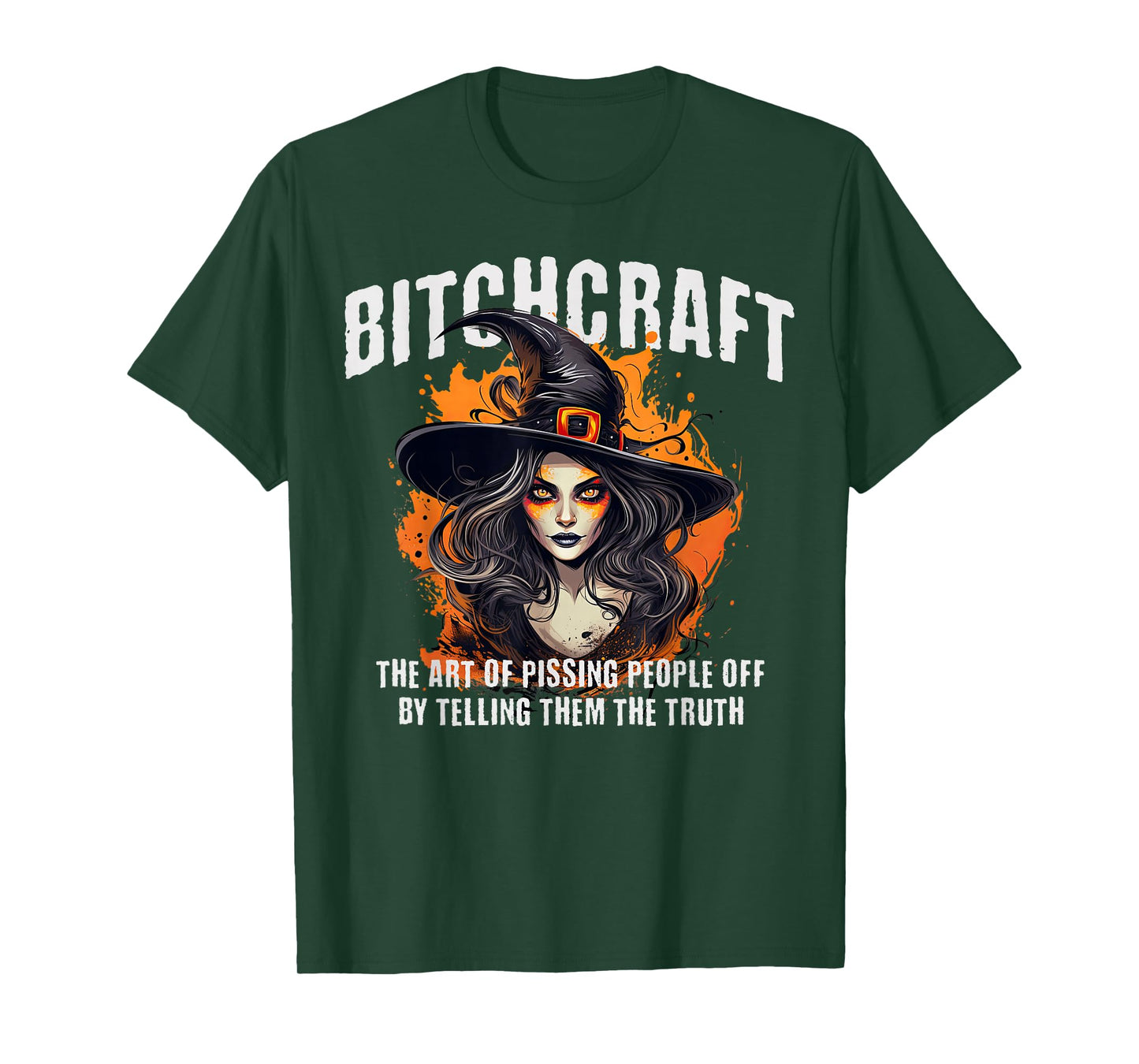 Bitchcraft Witch - Funny Halloween Lover Humor Slogan T-Shirt