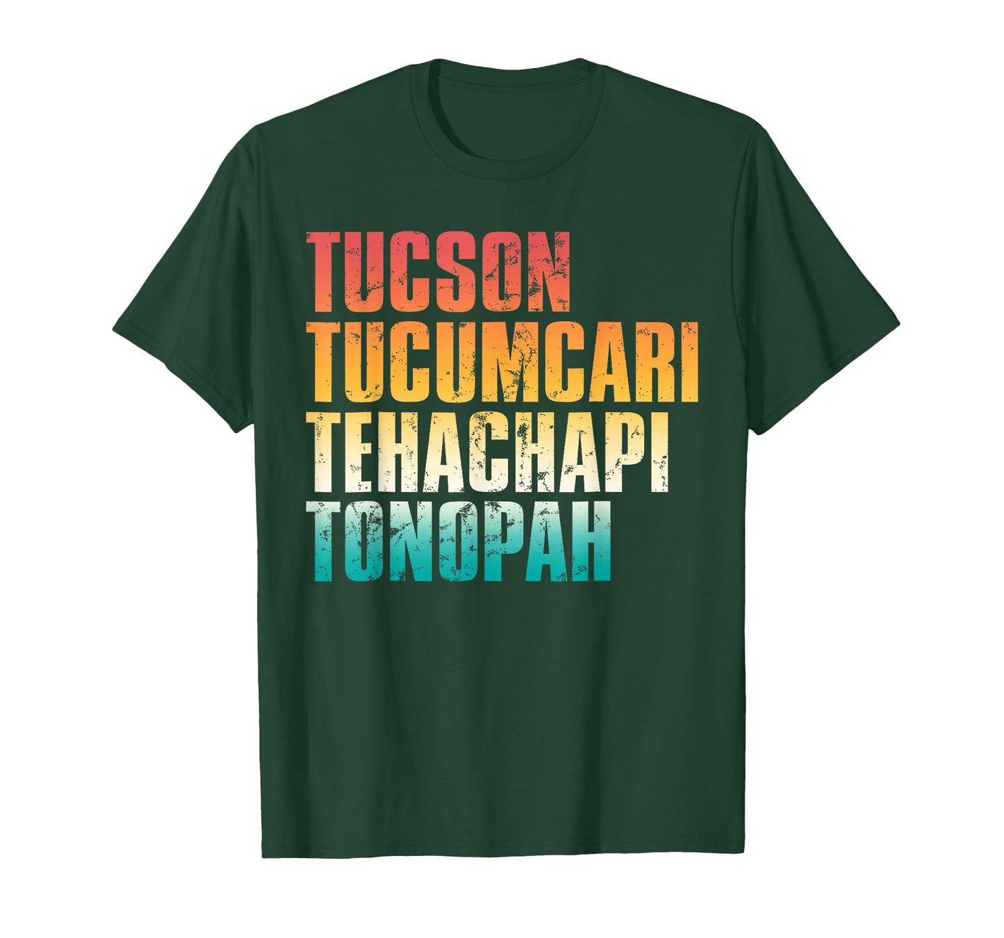 Tucson Tucumcari Tehachapi Tonopah Retro Americana Travel T-Shirt