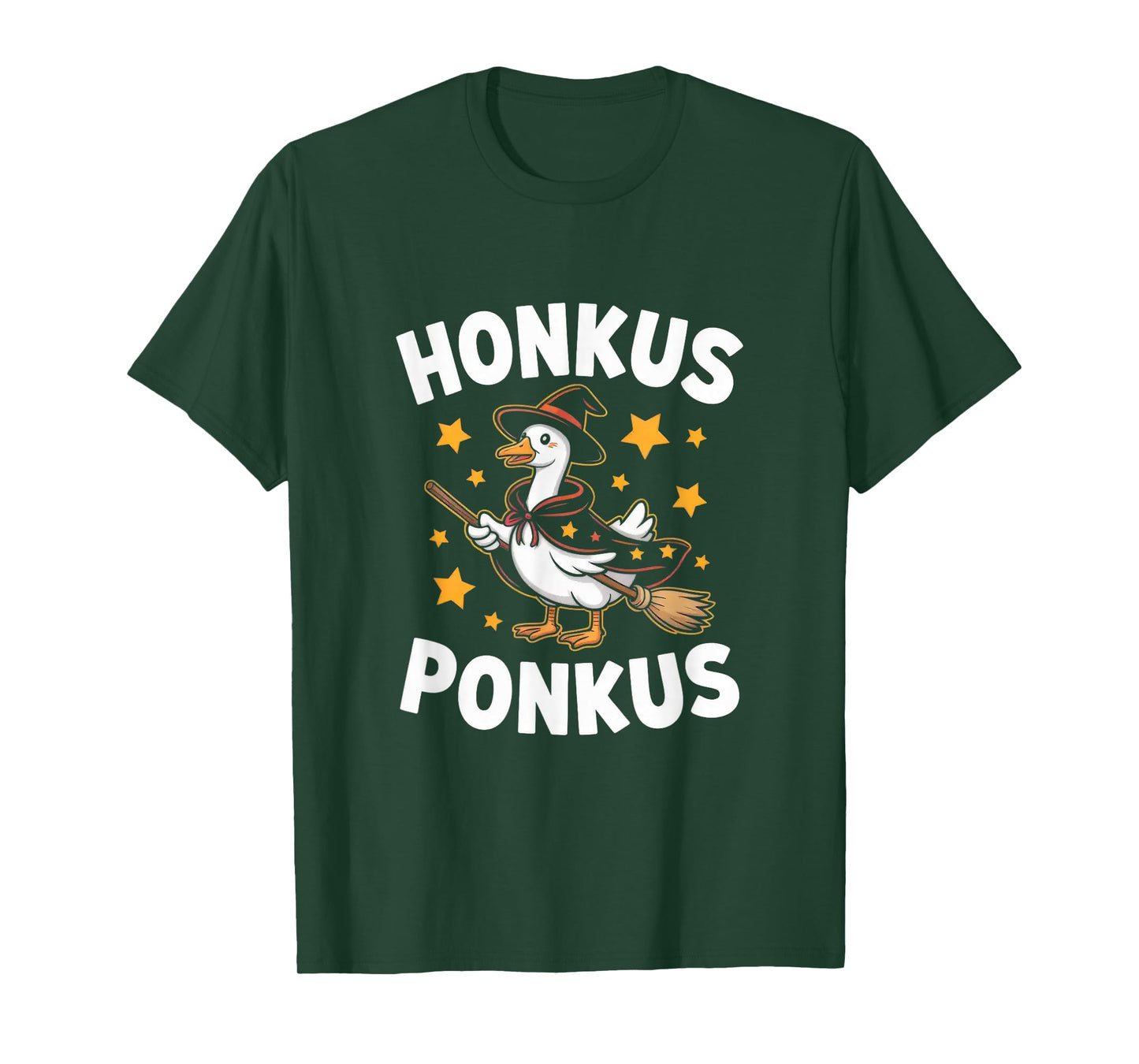 Funny Goose Halloween Witch Honkus Ponkus T-Shirt