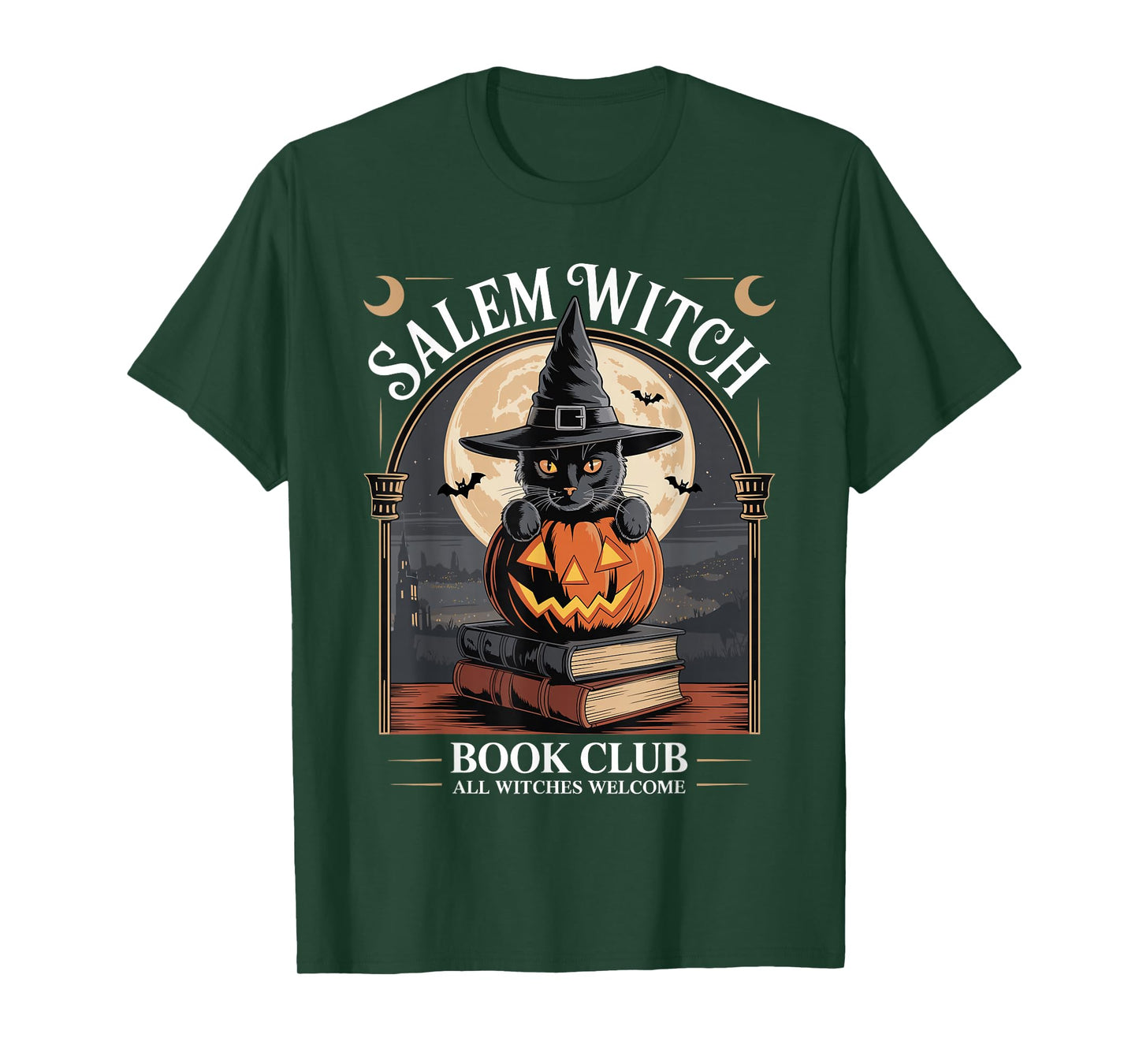 Salem Witch Book Club All Witches Welcome Halloween Reading T-Shirt
