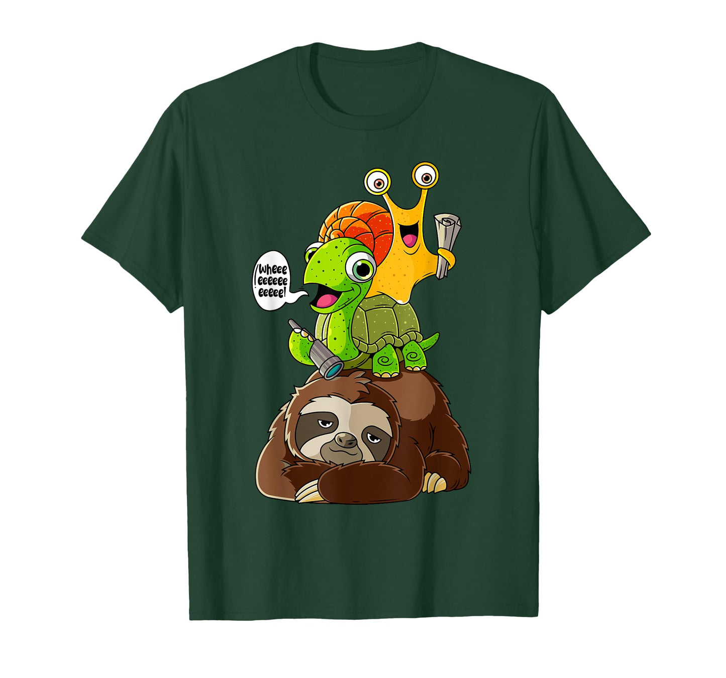 Sloth Turtle Snail Shirt Funny Animal Lover Gifts For Kids T-Shirt