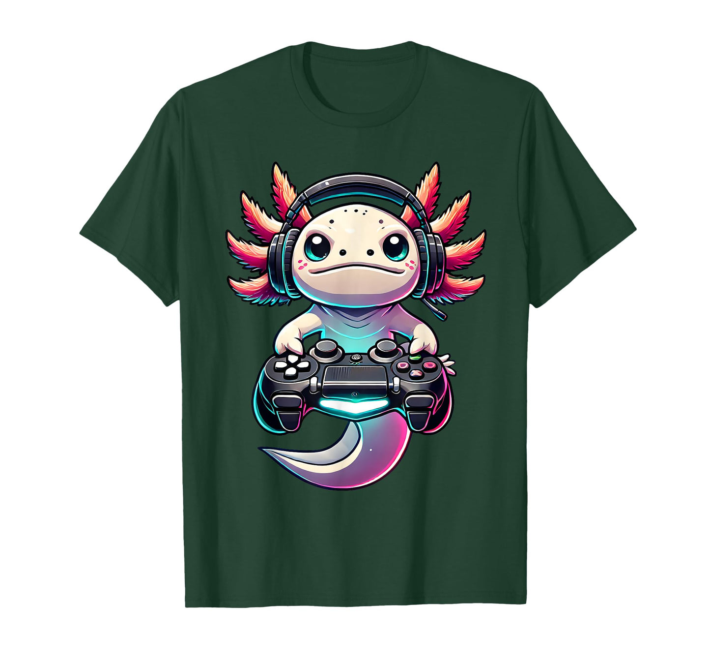 Funny Axolotl Retro Gamer Video Games Boys Girls Kids T-Shirt