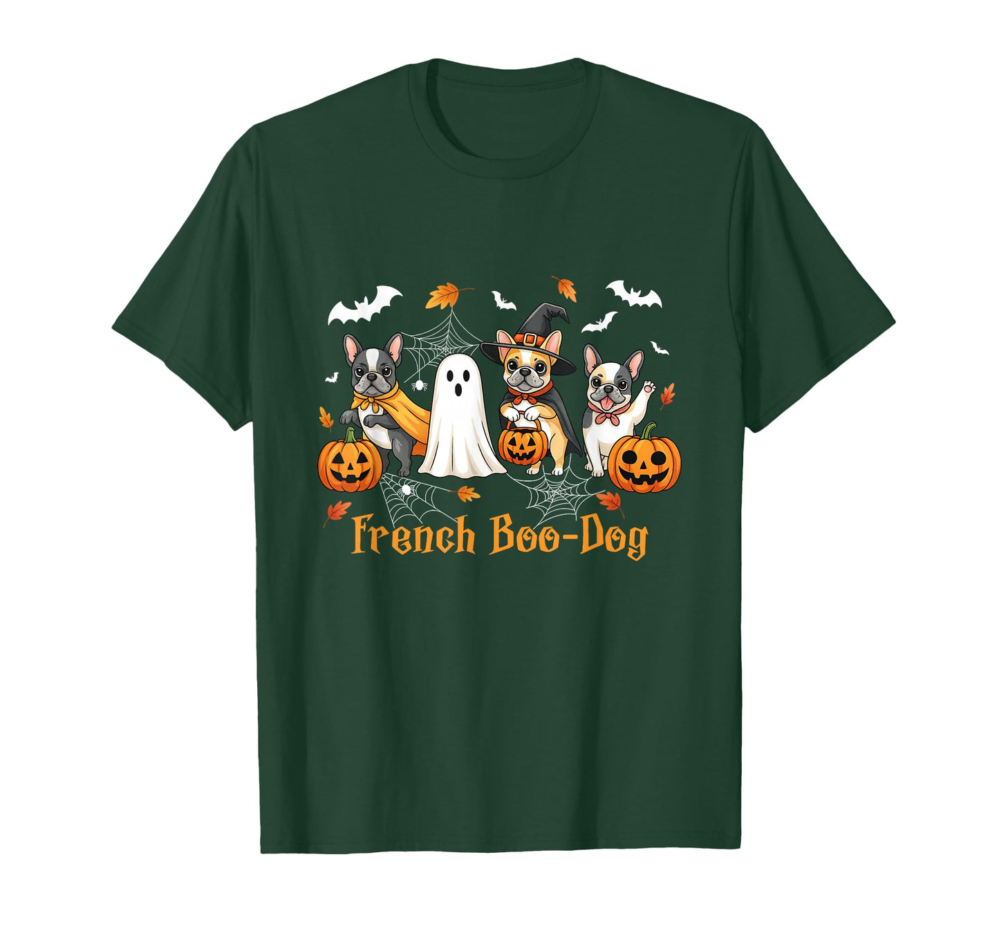 French Bulldog Ghost Pumpkin Halloween Dog Costume T-Shirt