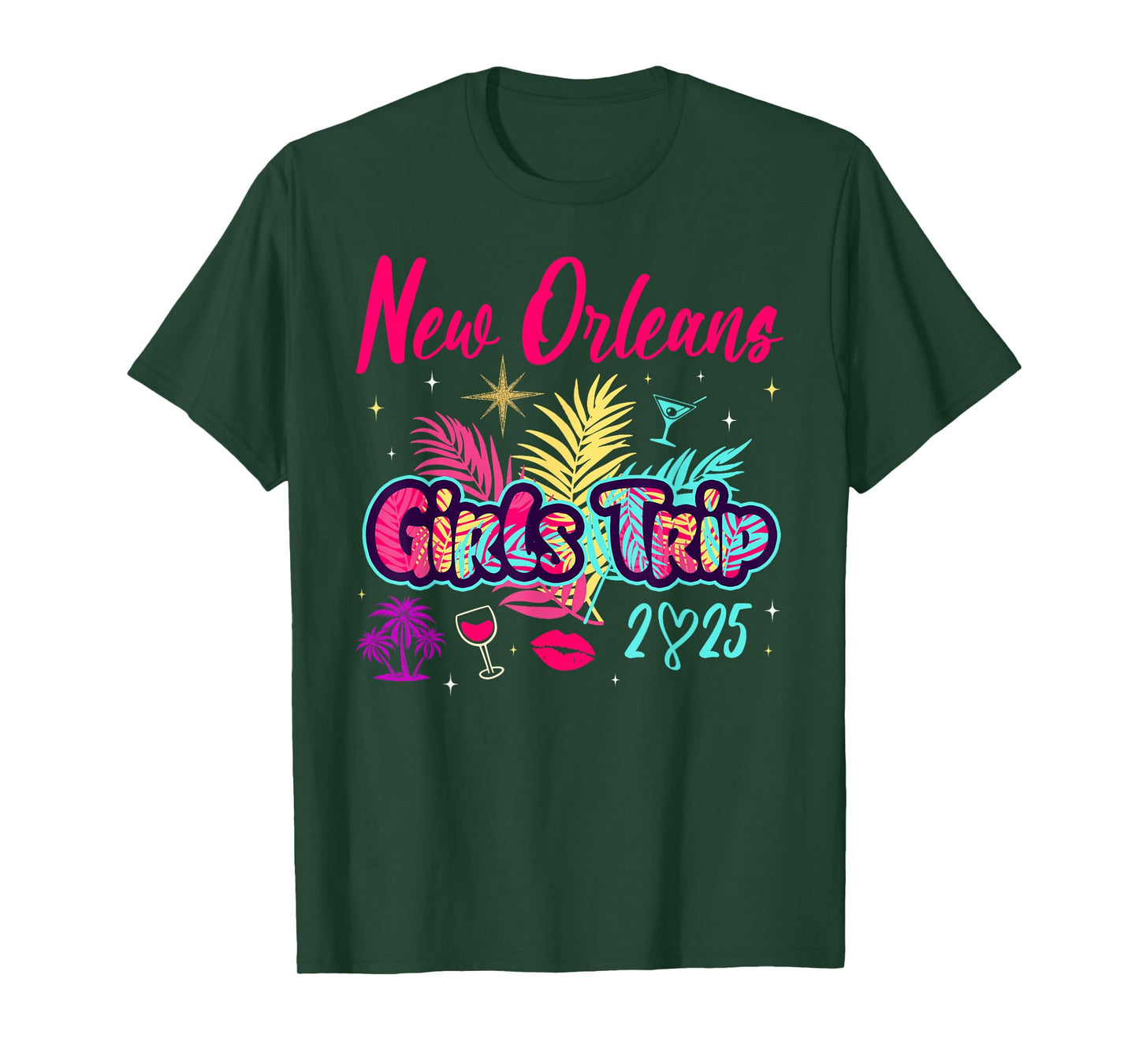 New Orleans Girls Trip 2025 Bachelor Besties Birthday Party T-Shirt