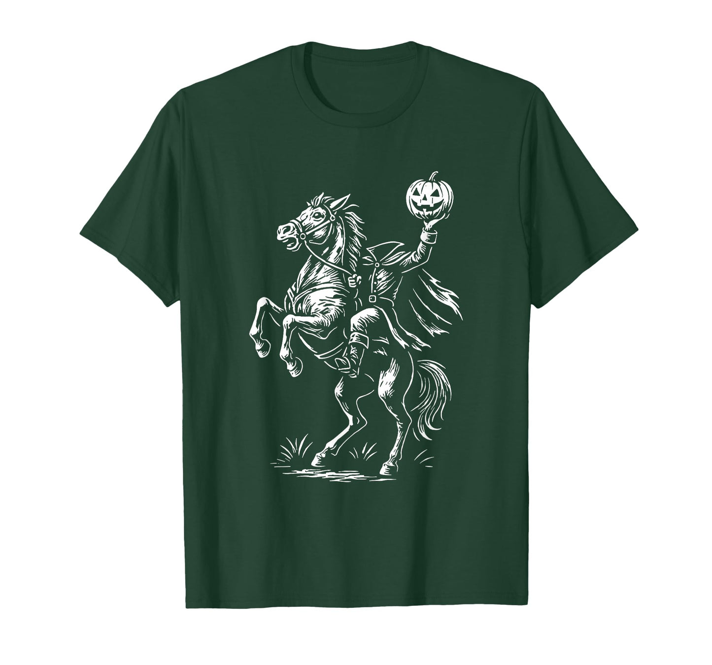 Headless Horseman Halloween Pumpkin Spooky Jack O Lantern T-Shirt