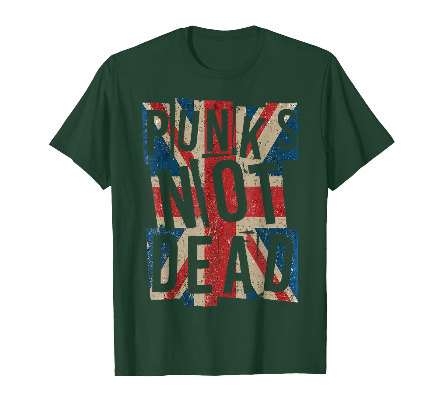 Punks Not Dead - Vintage - UK London Flag - Punk Is Not Dead T-Shirt