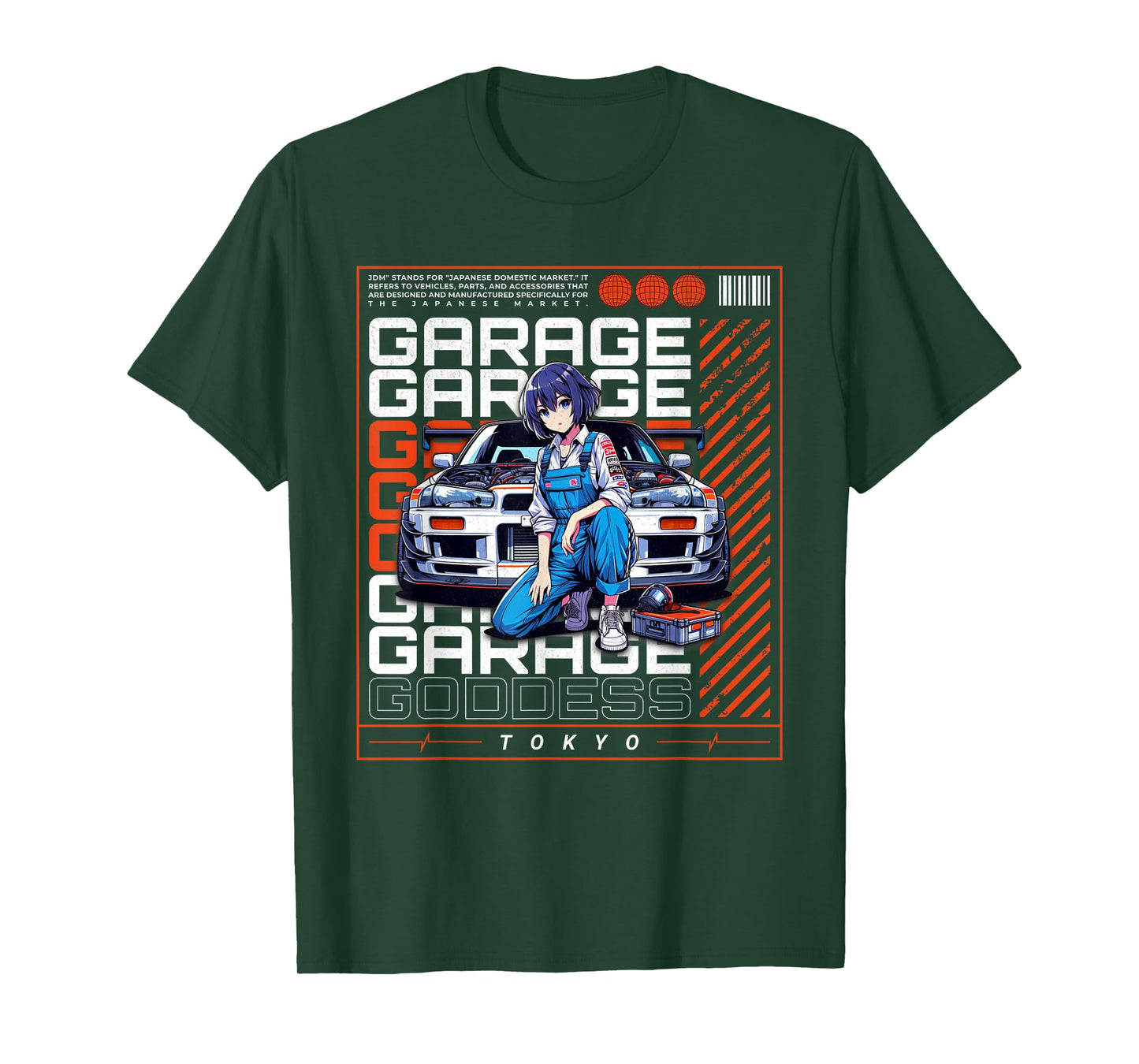 JDM Tokyo Japan Drift Race Car Tuning Retro Vintage Graphic T-Shirt
